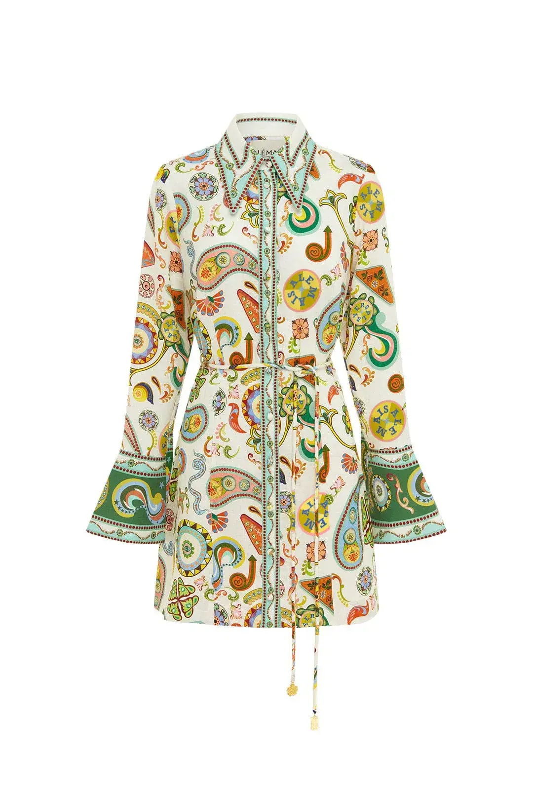 Alemais Arcade Mini Dress Multi Size 16 - Image 3
