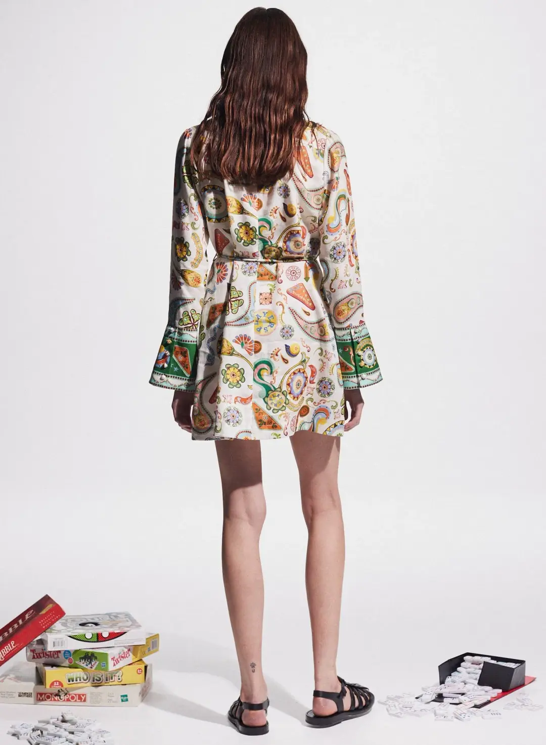 Alemais Arcade Mini Dress Multi Size 16 for rent on The Volte - main image