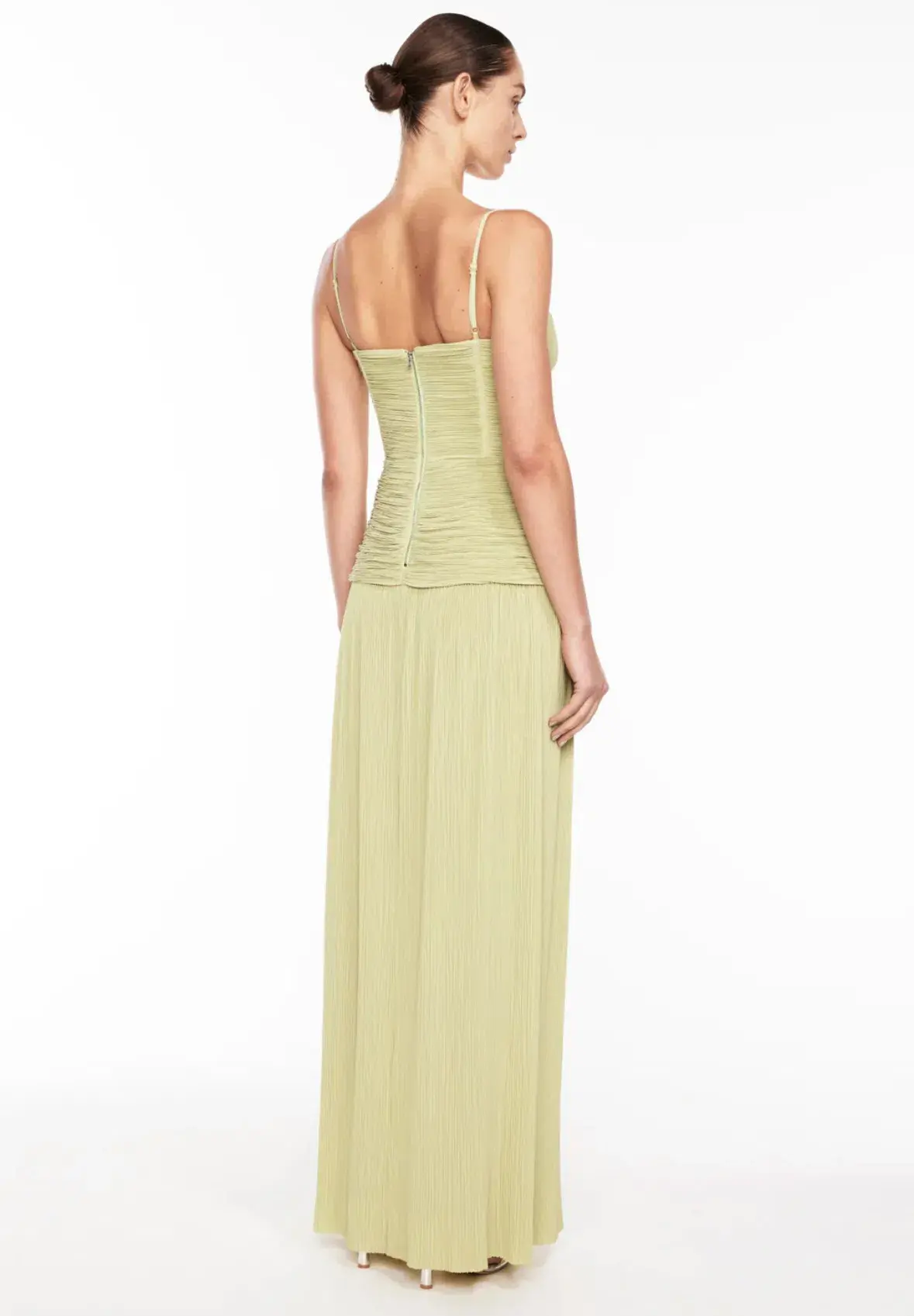 Manning Cartell Double Time Pleat Dress Pistachio Size 8 - Image 3