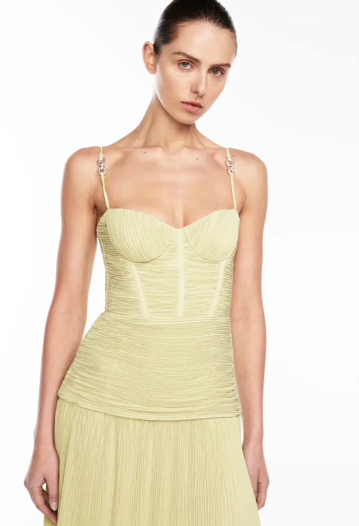 Manning Cartell Double Time Pleat Dress Pistachio Size 8 - Image 2
