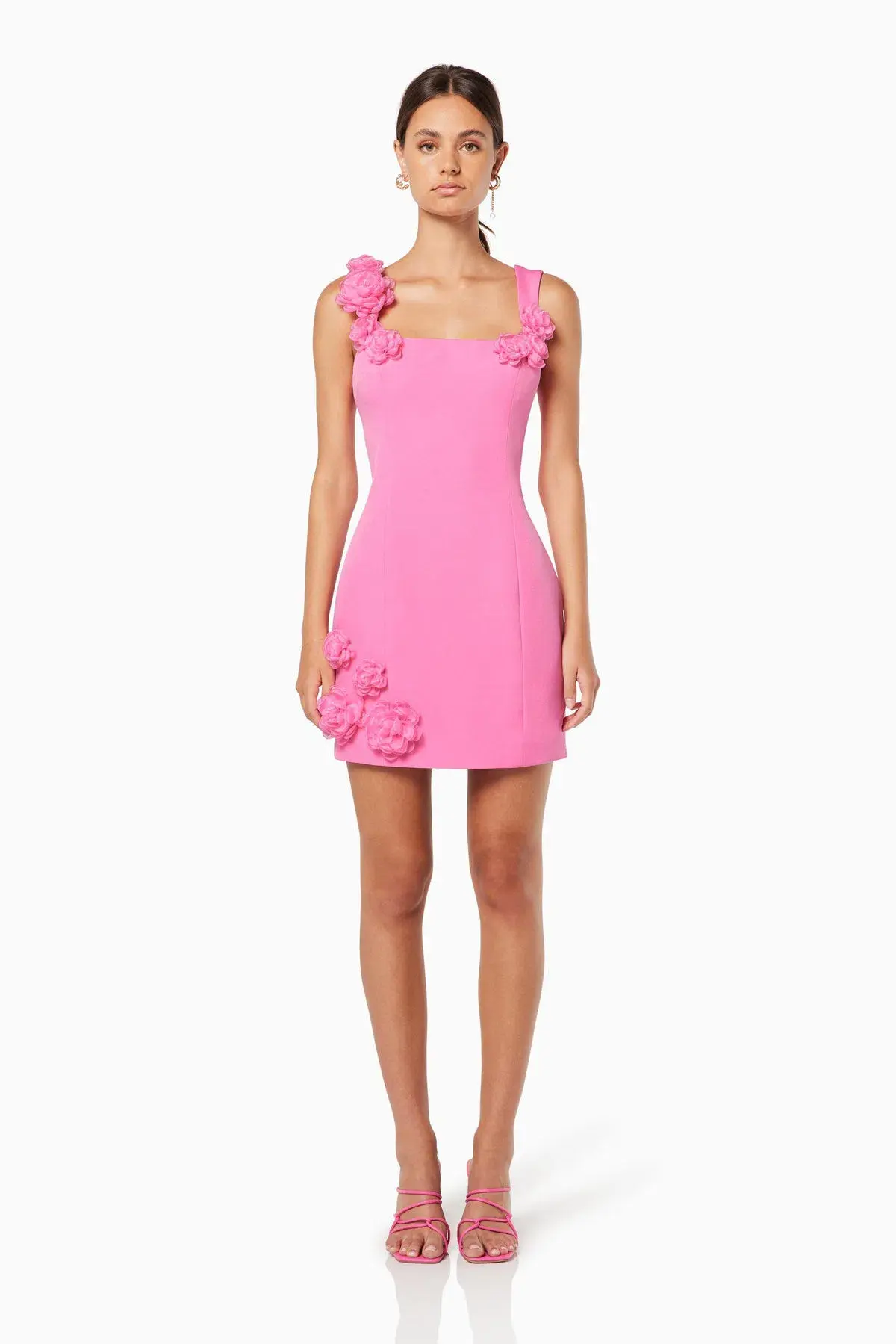 Elliatt Trompe 3D Floral Mini Dress Pink Size S / AU 8 - Image 1