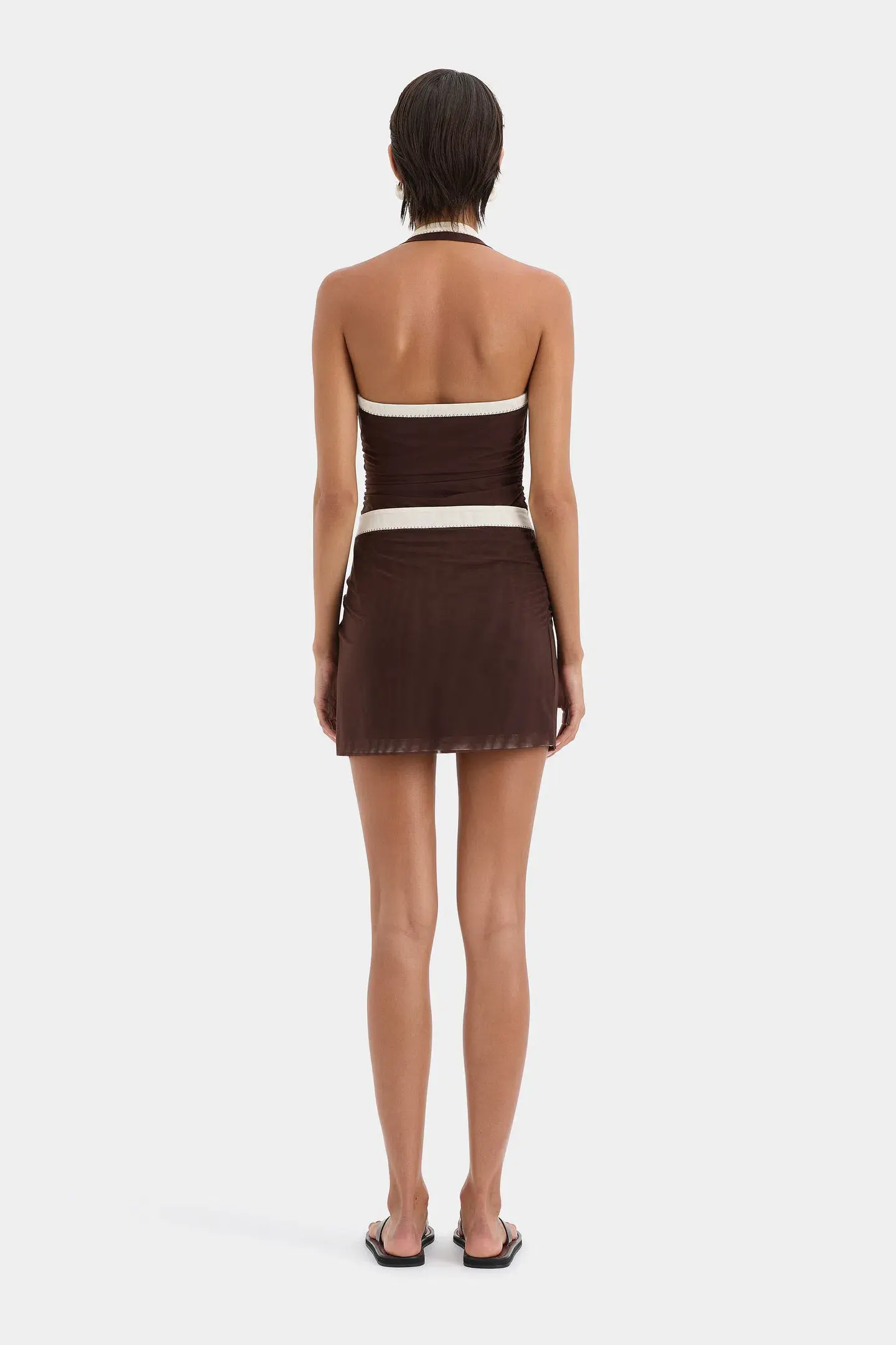Sir the Label Jacques Mini Dress Chocolate Size 1 / AU 8 - Image 2
