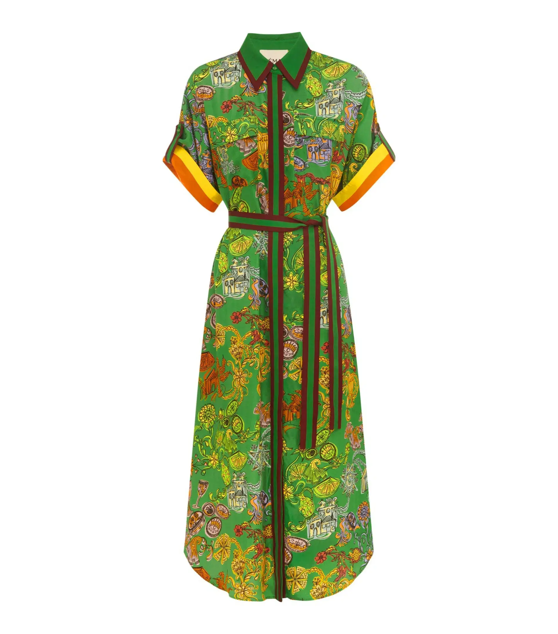 Alemias Fiesta Shirt Dress Green Size AU 10  - Image 5