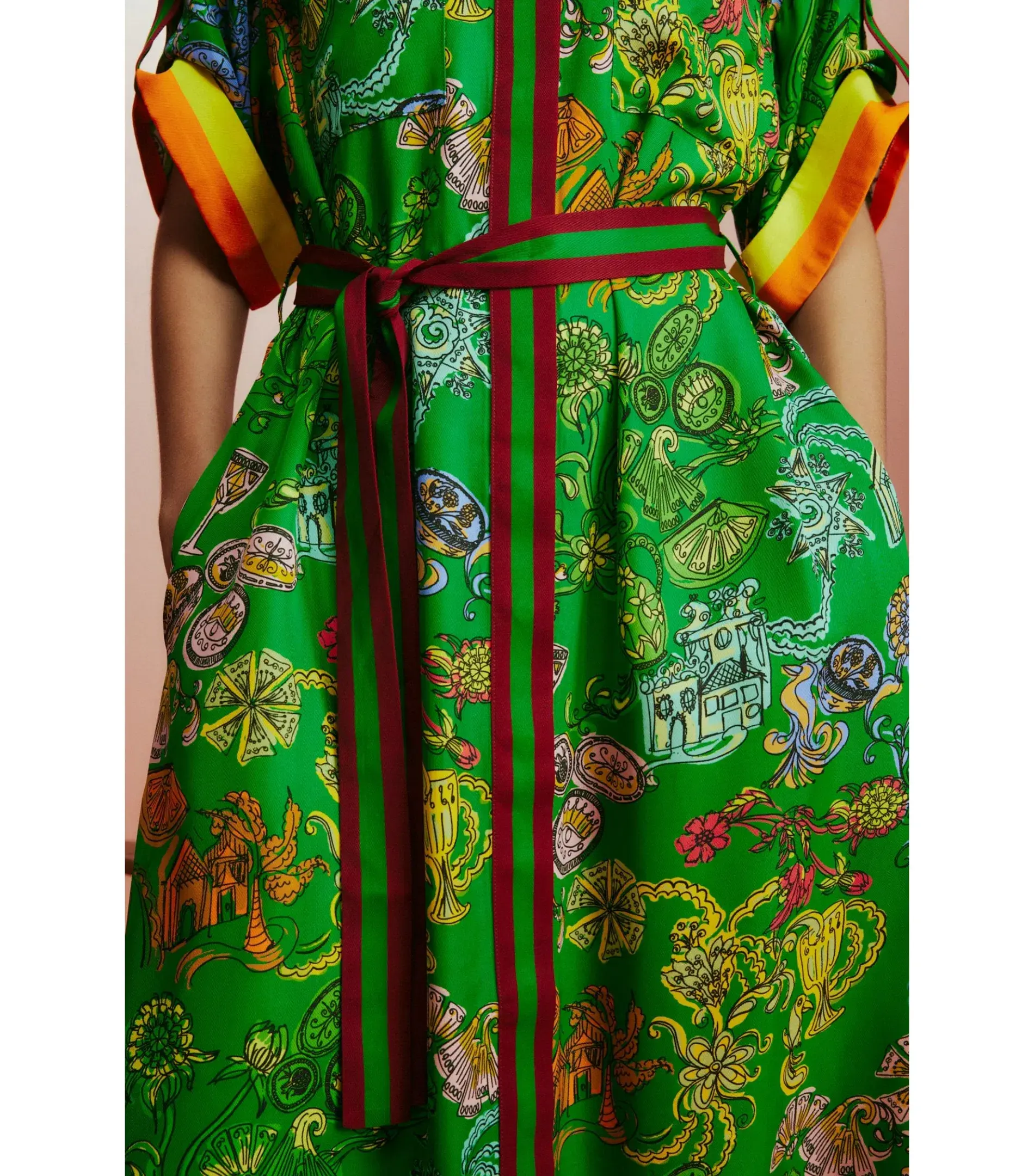Alemias Fiesta Shirt Dress Green Size AU 10  - Image 2
