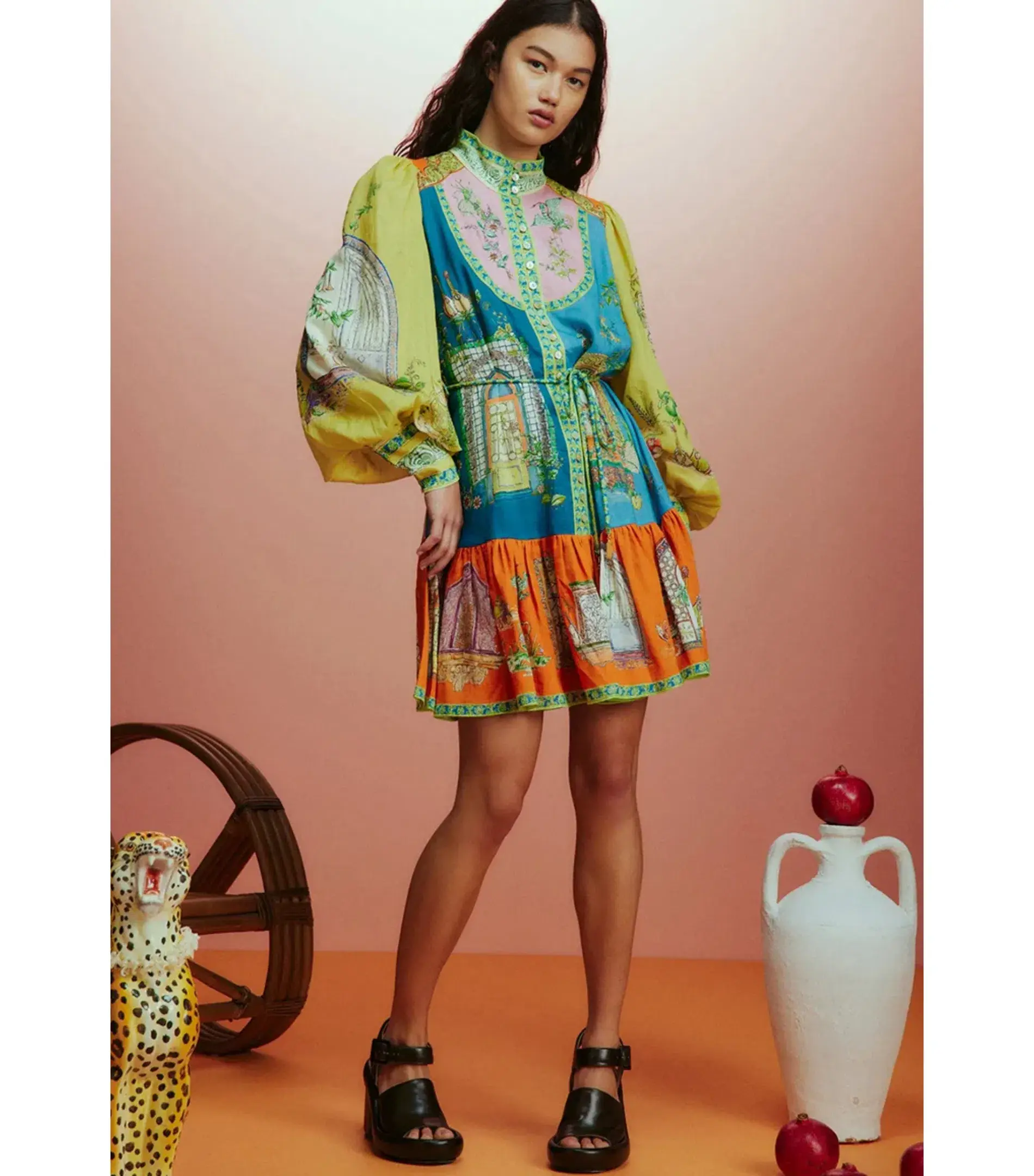 Alemais Monti Mini Dress Multi Size AU 10 - Image 1