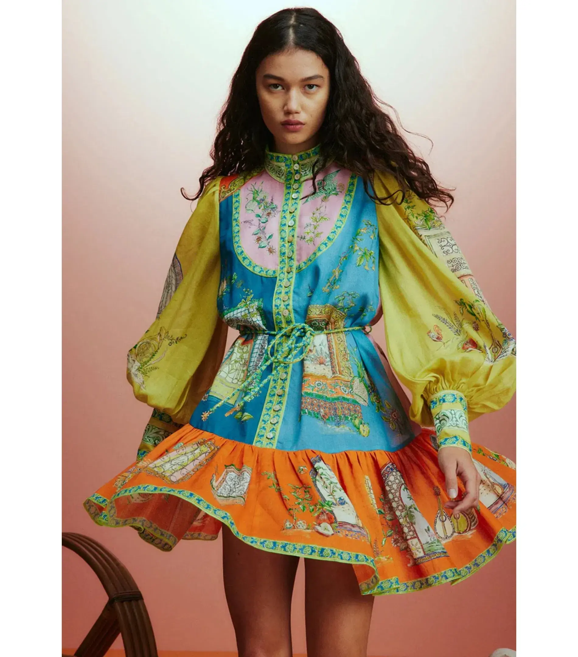 Alemais Monti Mini Dress Multi Size AU 10 - Image 4