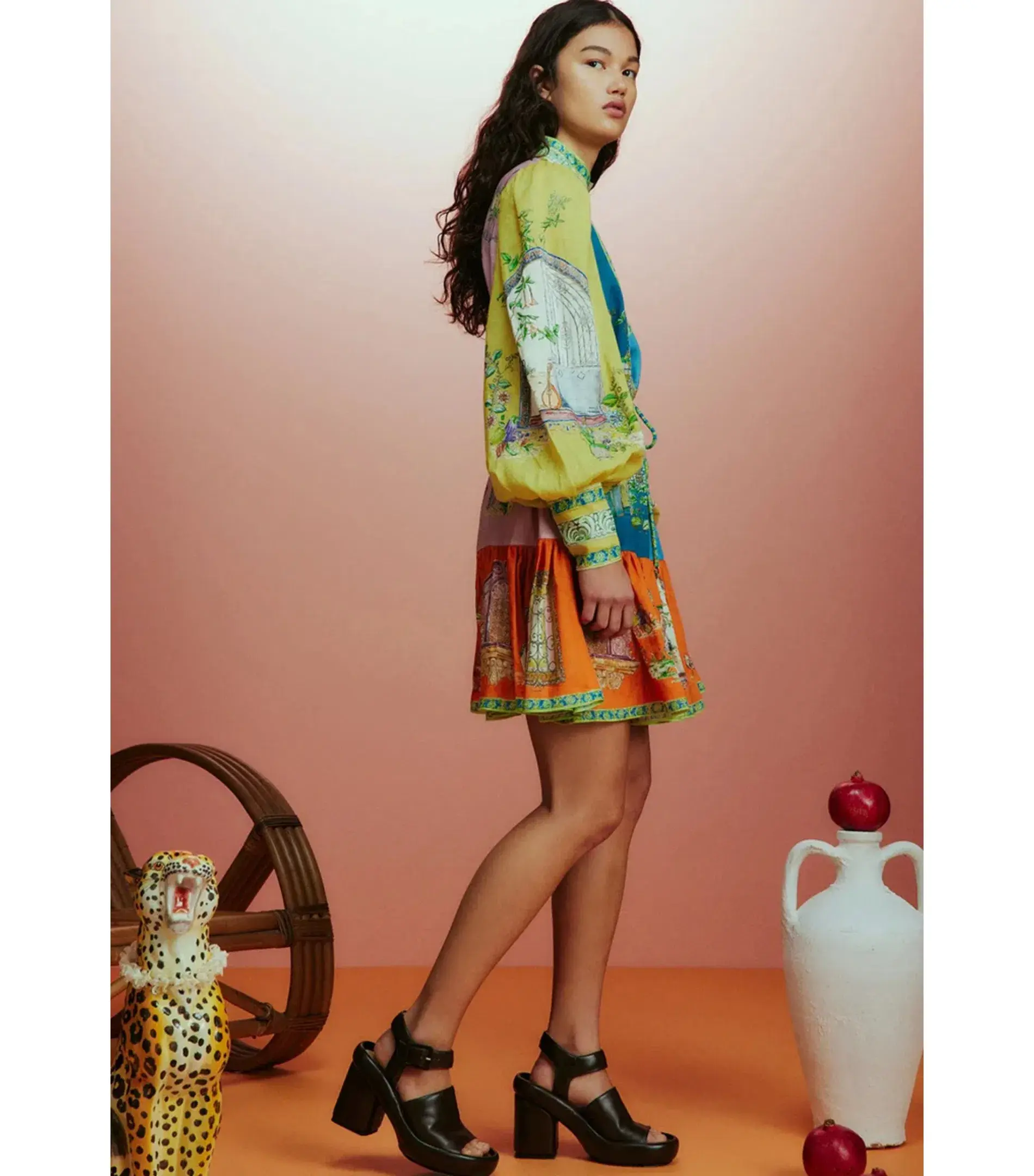 Alemais Monti Mini Dress Multi Size AU 10 - Image 3