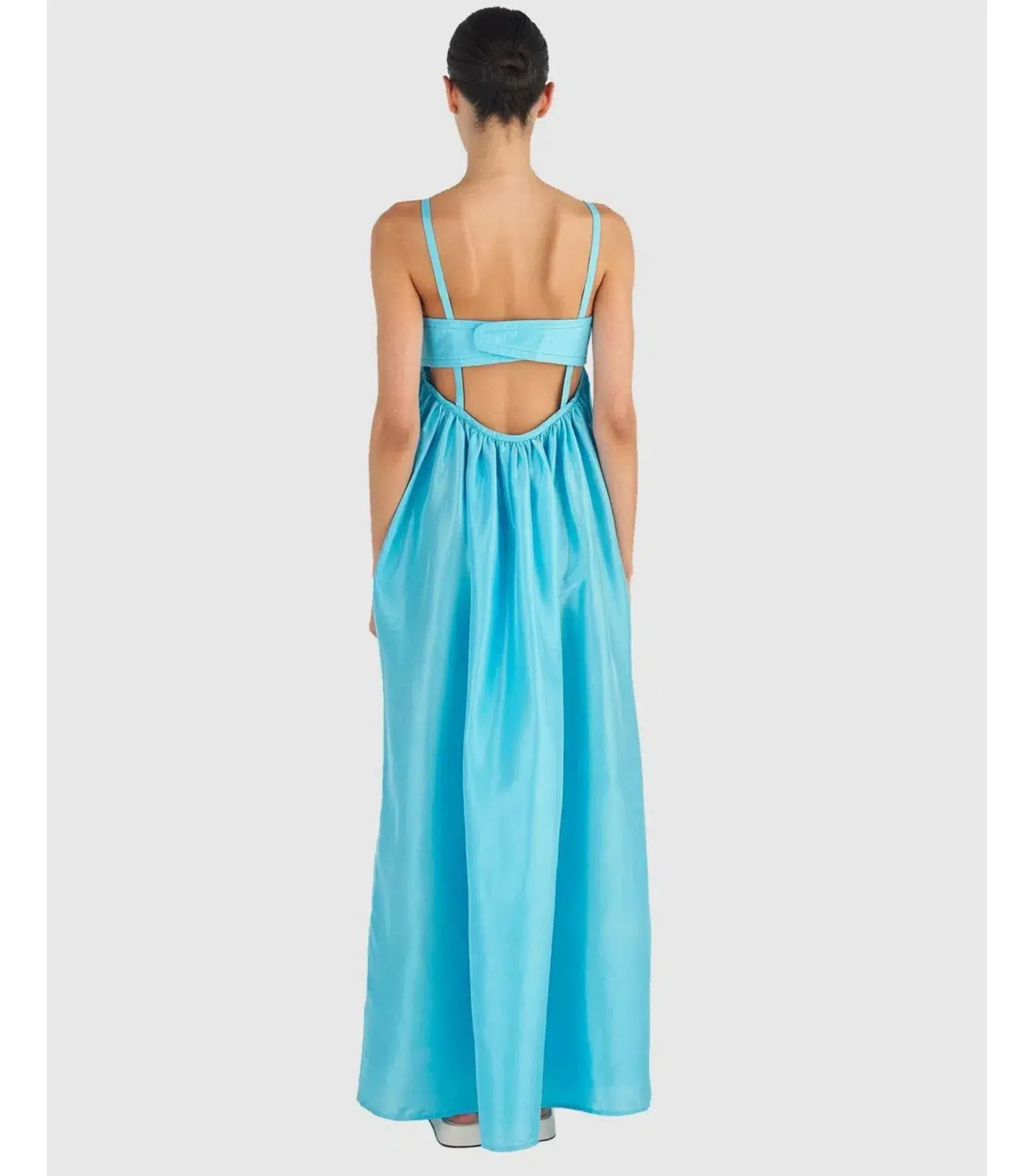 Oroton Bodice Detail Gown Lake Blue Size AU 8 - Image 3
