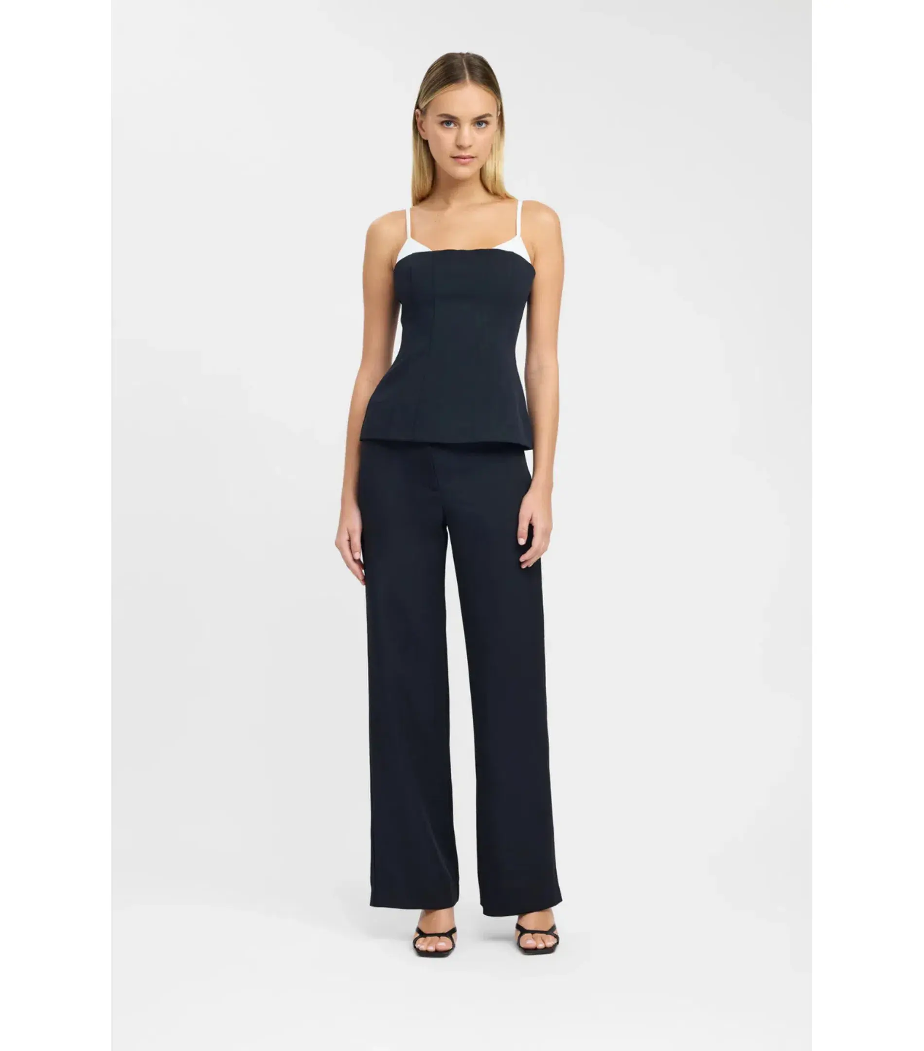 Kookai Ariel Contrast Top Black Size 38 / AU 10 - Image 1