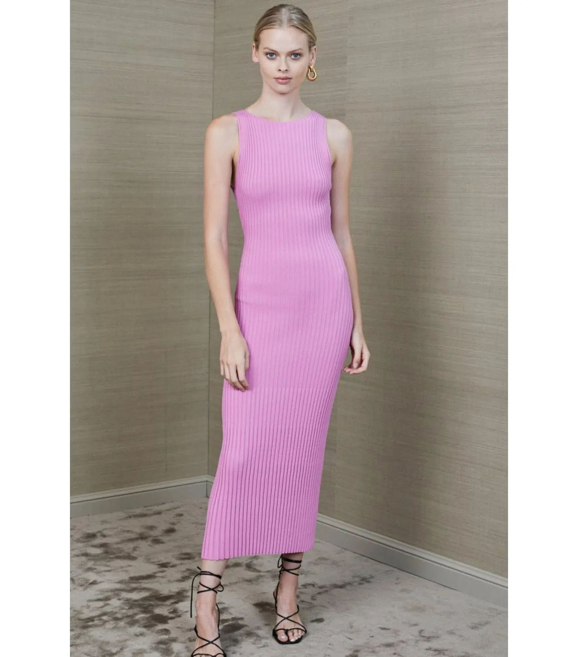 Bec & Bridge White Water Midi Dress in Bubblegum Size AU 8 - Image 2