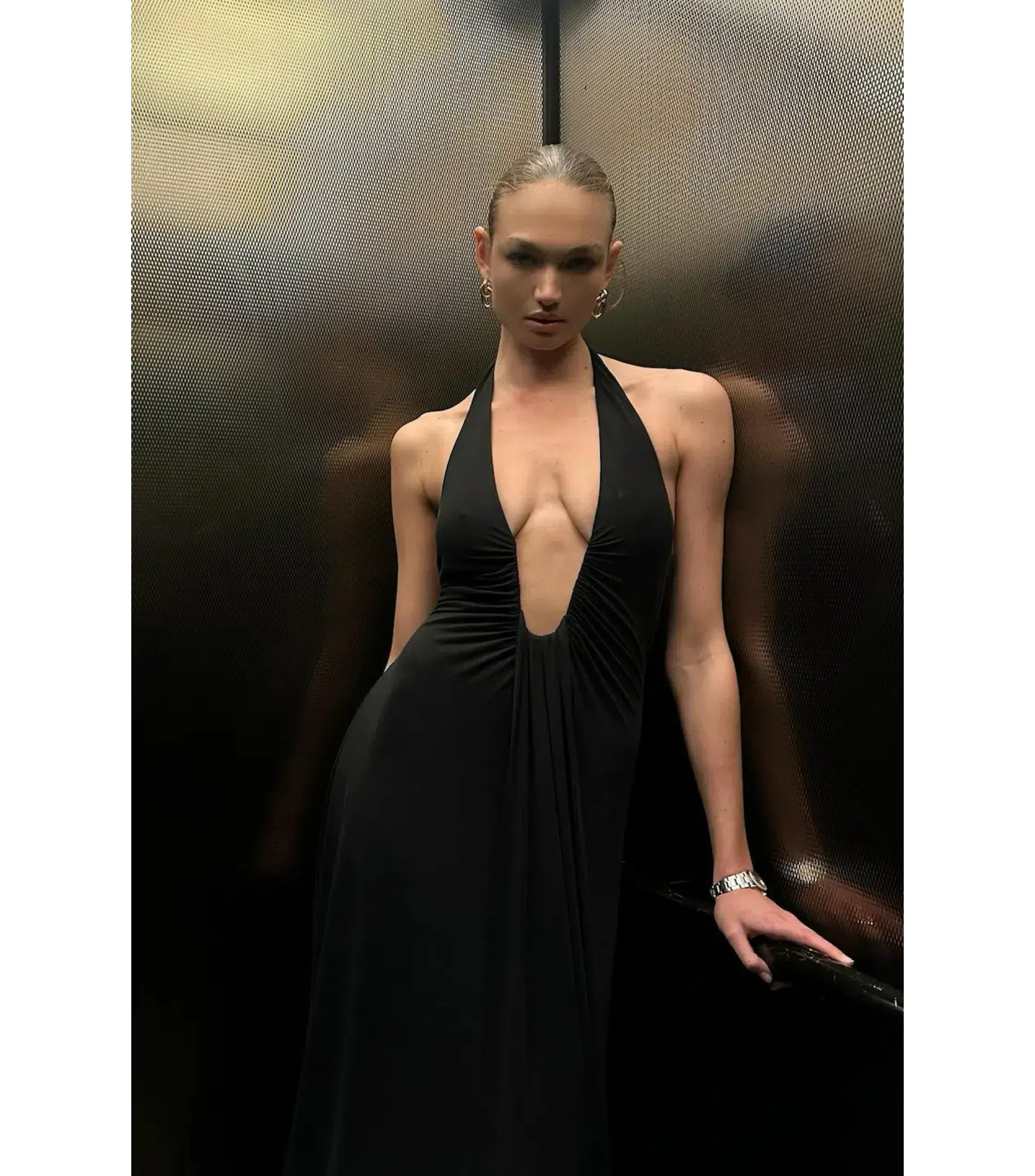 Misha Jennifer Cupro Maxi Dress in Black Size S / AU 8 - Image 5
