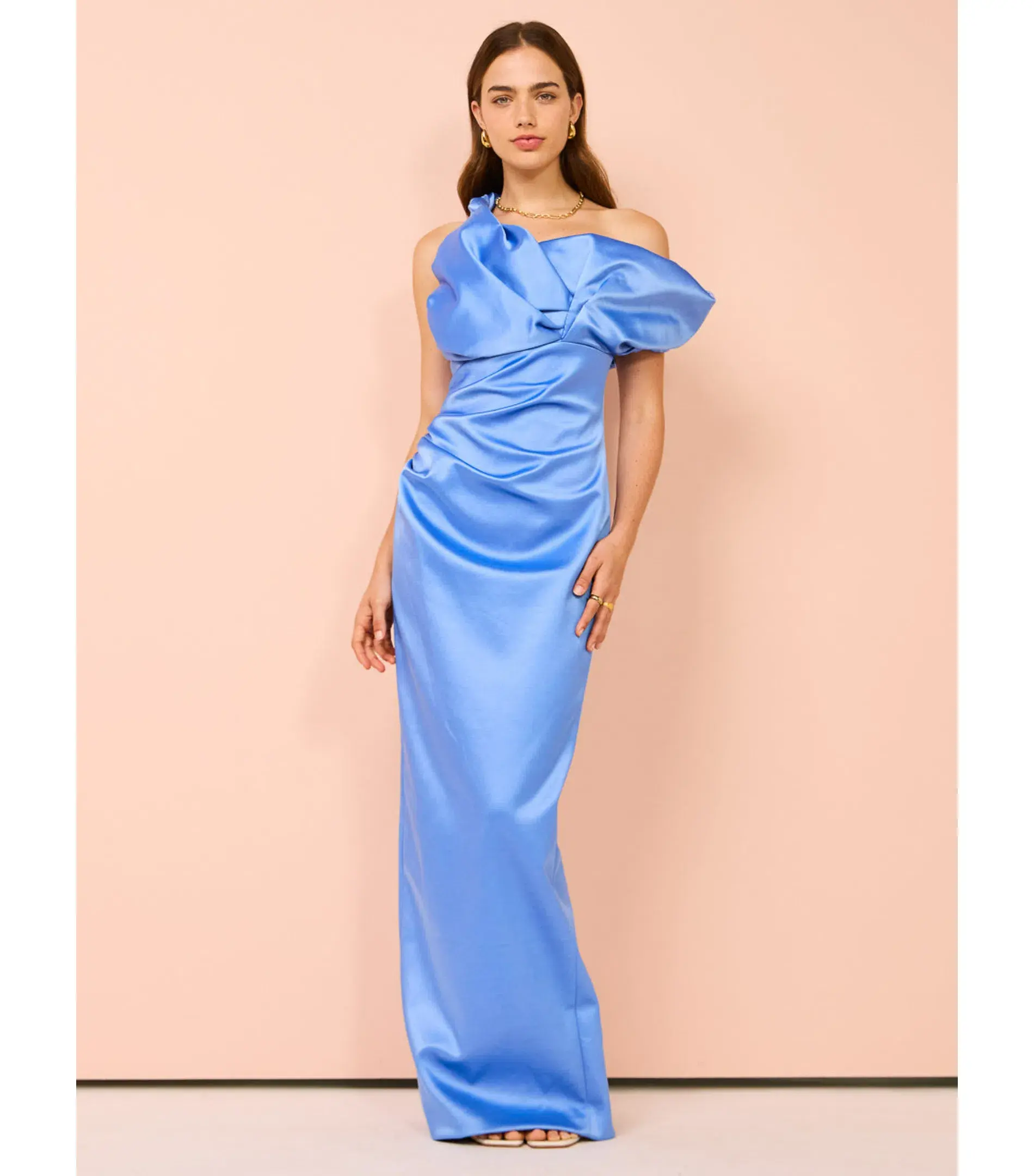 Rachel Gilbert Larna Gown Cornflower Blue Size 3 / AU 12  - Image 1