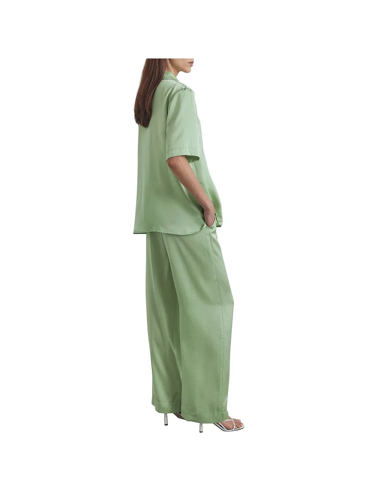 Viktoria & Woods Chorus Shirt Size 0 / AU 6 and Pilot Pants Size 1 / AU 8 Set in Tarragon Green - Image 3