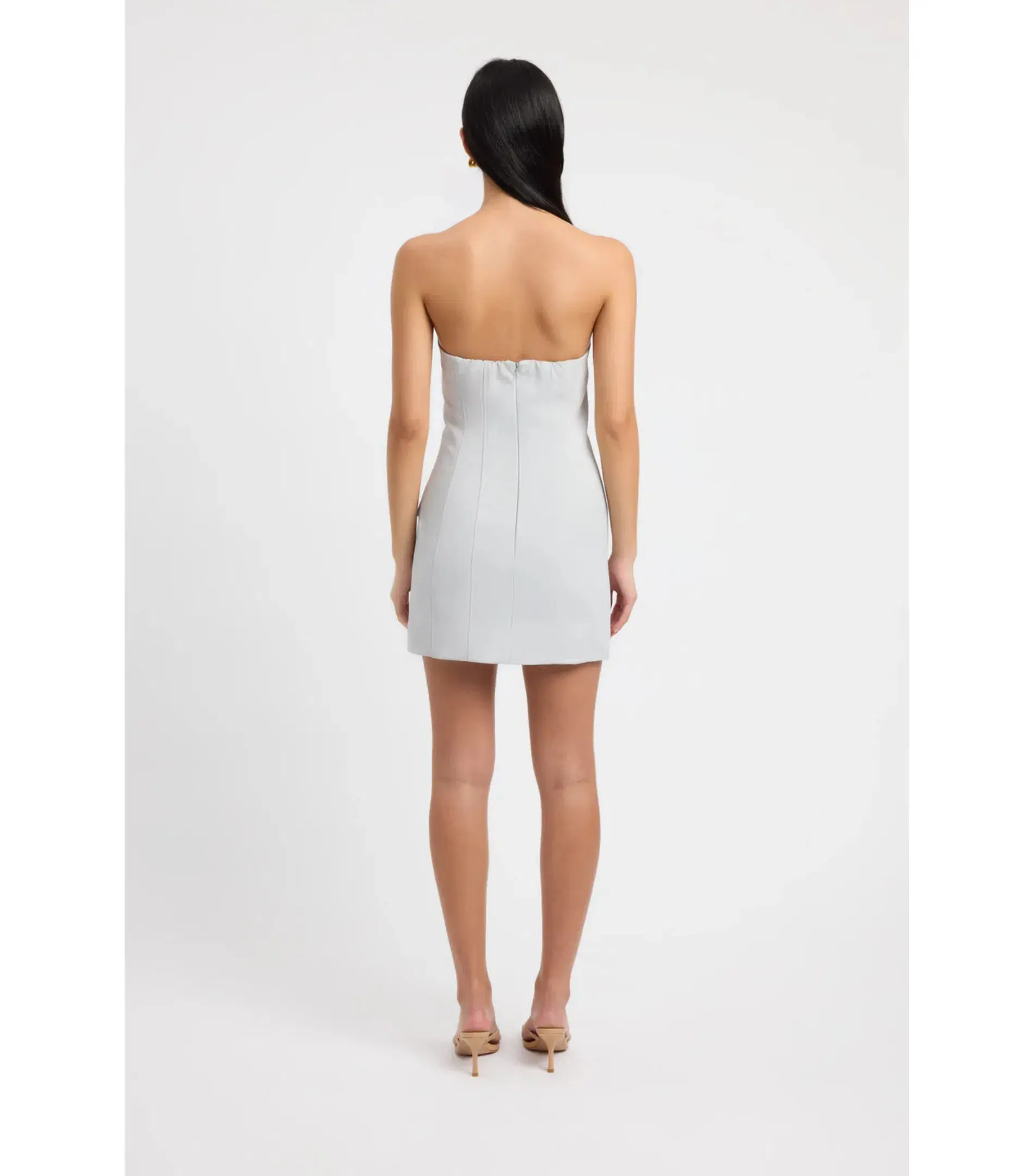 Kookai Ariel Pocket Mini Dress in Soft Grey Size 38 / AU 10 - Image 3
