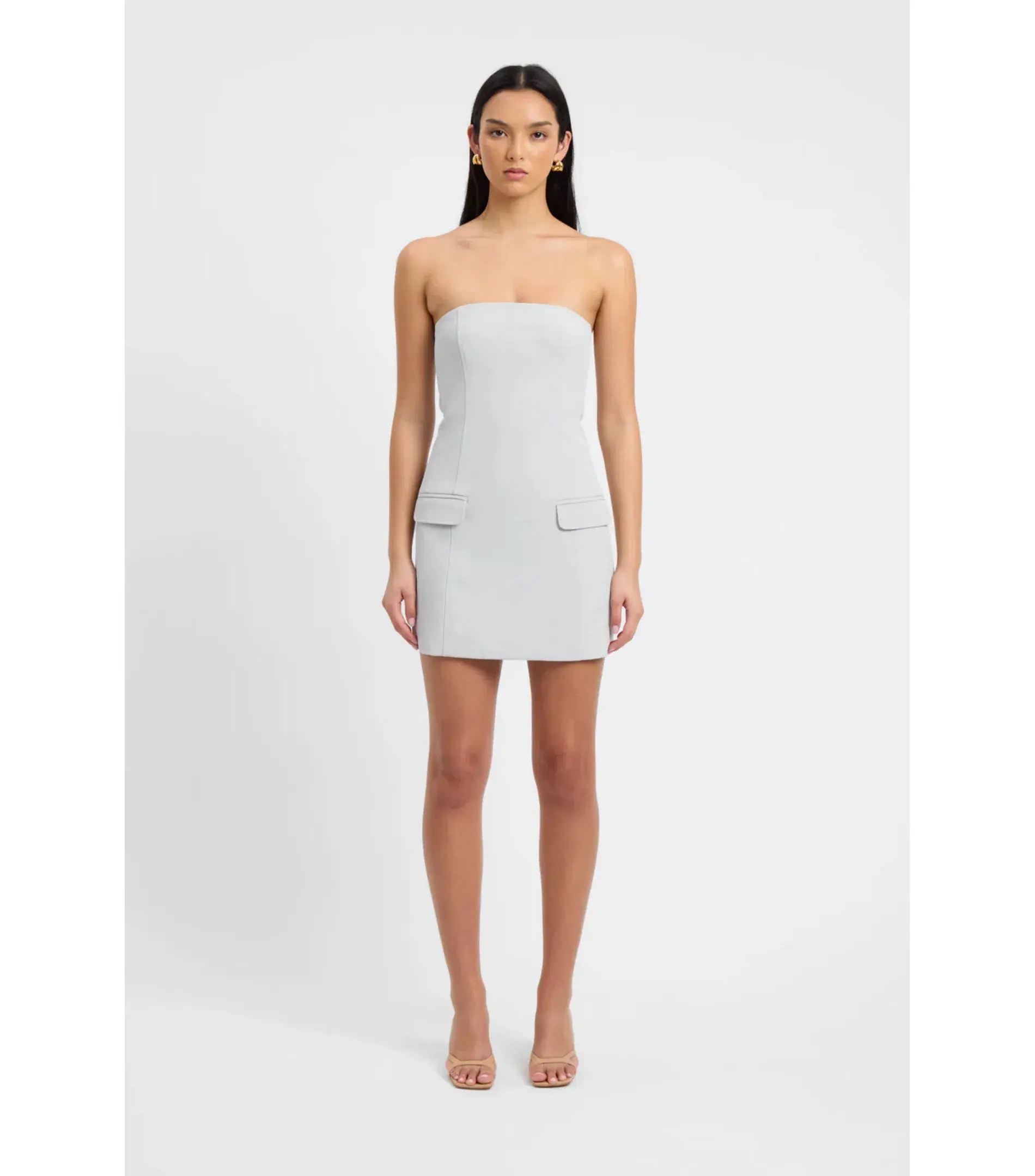 Kookai Ariel Pocket Mini Dress in Soft Grey Size 38 / AU 10 - Image 1