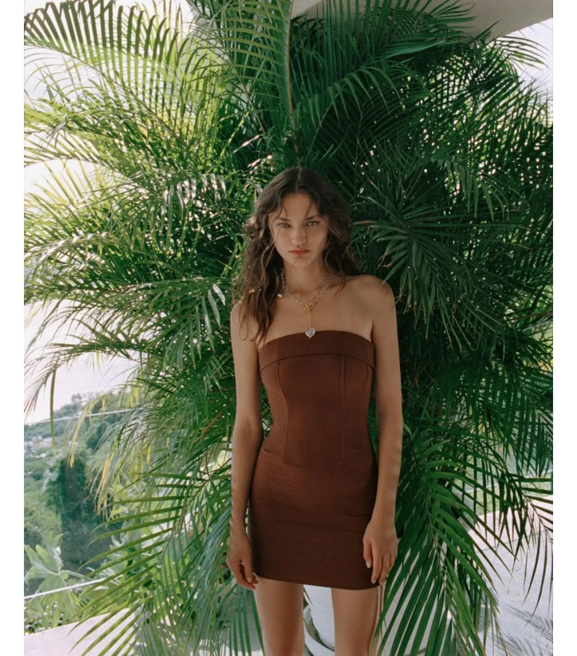 With Jéan Chloe Corset Dress in Chocolate Brown Size S / AU 8 - Image 2