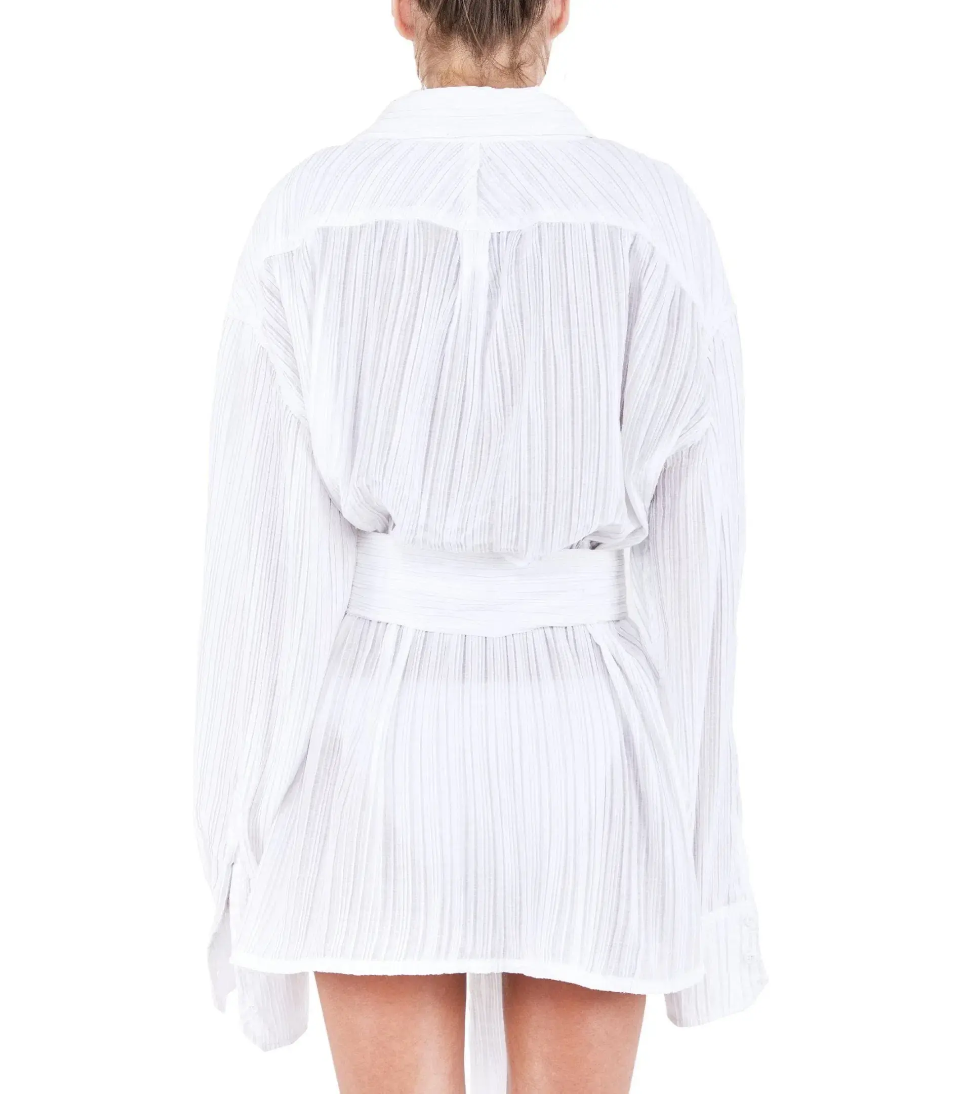 BAMBA SWIM Titan Shirt Dress in White Size S / AU 8  - Image 7