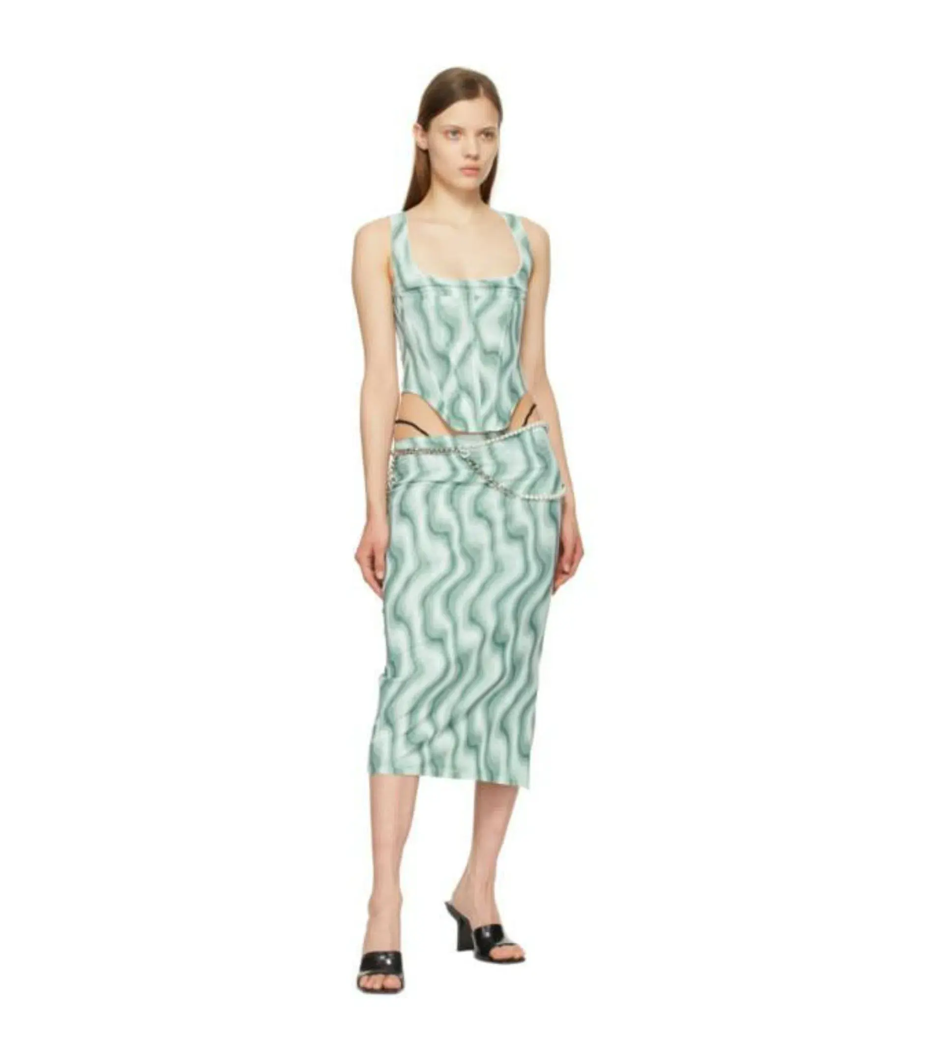 Miaou Swerve Corset and Midi Skirt Print Size S / AU 8  - Image 1