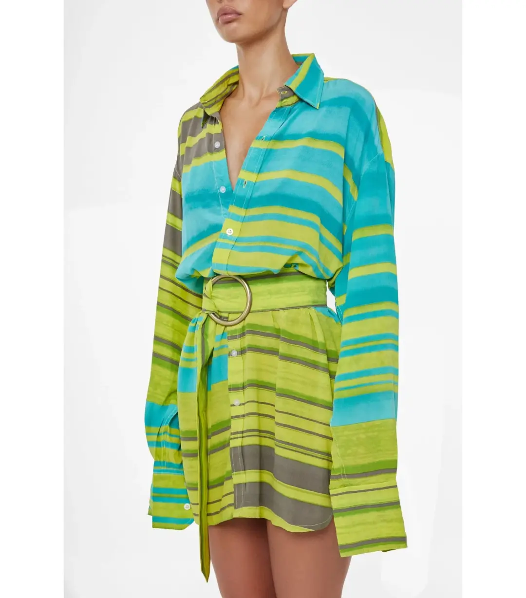Bamba Swim Titan Shirt Dress in Reef Size S / AU 8 for rent on The Volte - main image