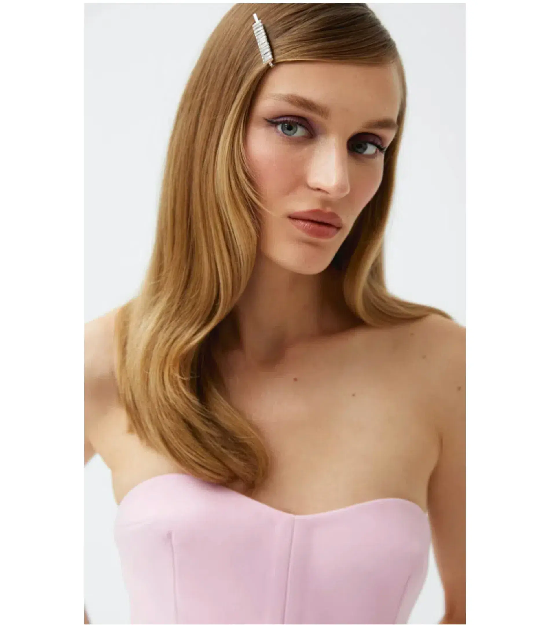 THE NEW ARRIVALS by İlkyaz Özel Noele Column Dress Baby Pink Size 10/M - Image 6
