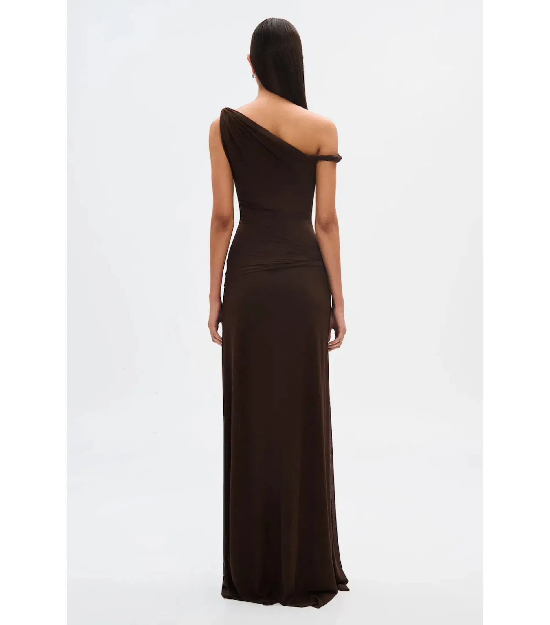 Misha The Sisal Mesh Dress in Espresso Size S / AU 8-10 - Image 5