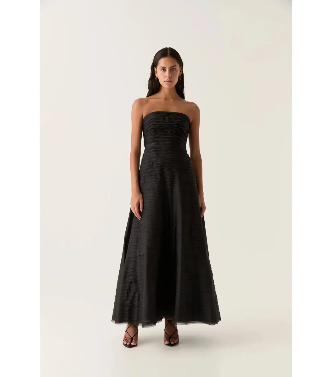 Aje Soundscape Maxi Dress Black Size AU 10  for rent on The Volte - main image