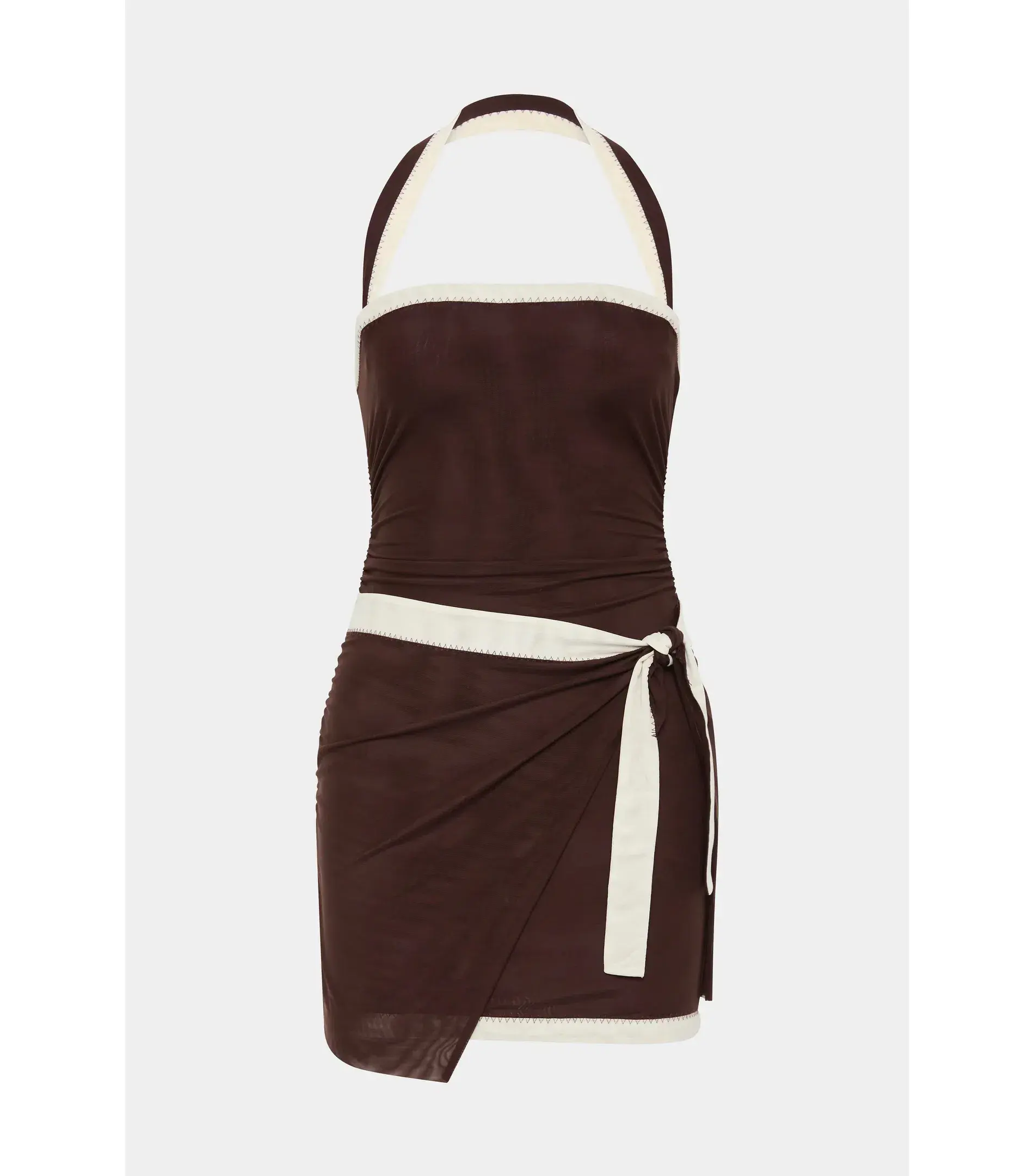 Sir the Label Jacques Mini Dress Chocolate Brown Size AU 12 - Image 6