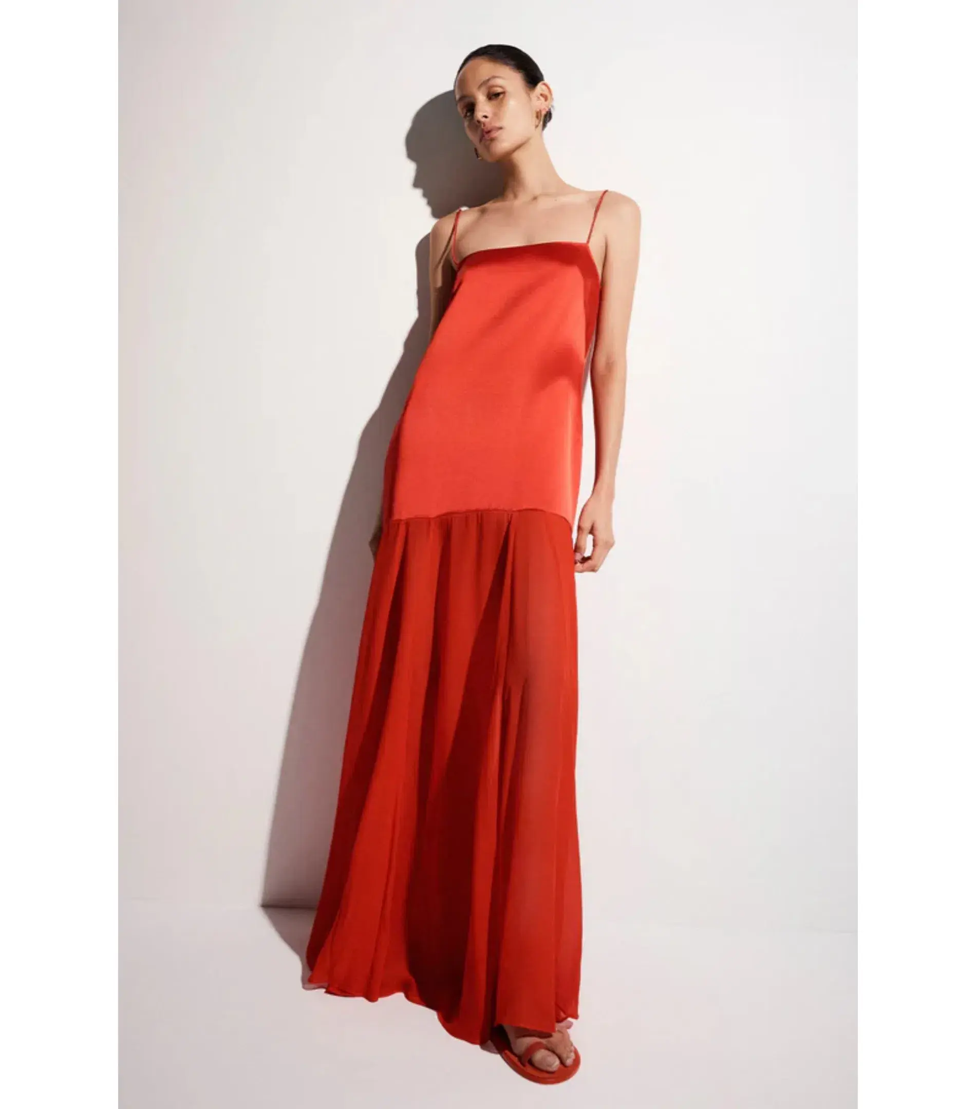 Shona Joy Moraya Dropped Waist Dress Chilli Size AU 12 - Image 5