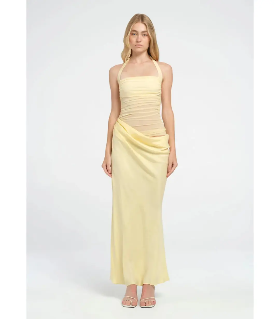 Benni Gina Maxi Dress Butter Yellow Size AU 10 for rent on The Volte - main image