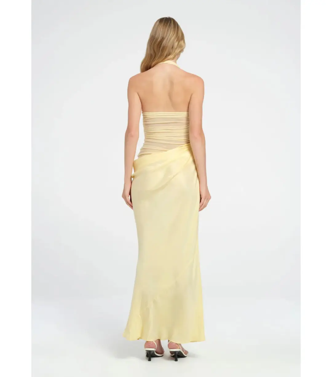 Benni Gina Maxi Dress Butter Yellow Size AU 10 for rent on The Volte - main image