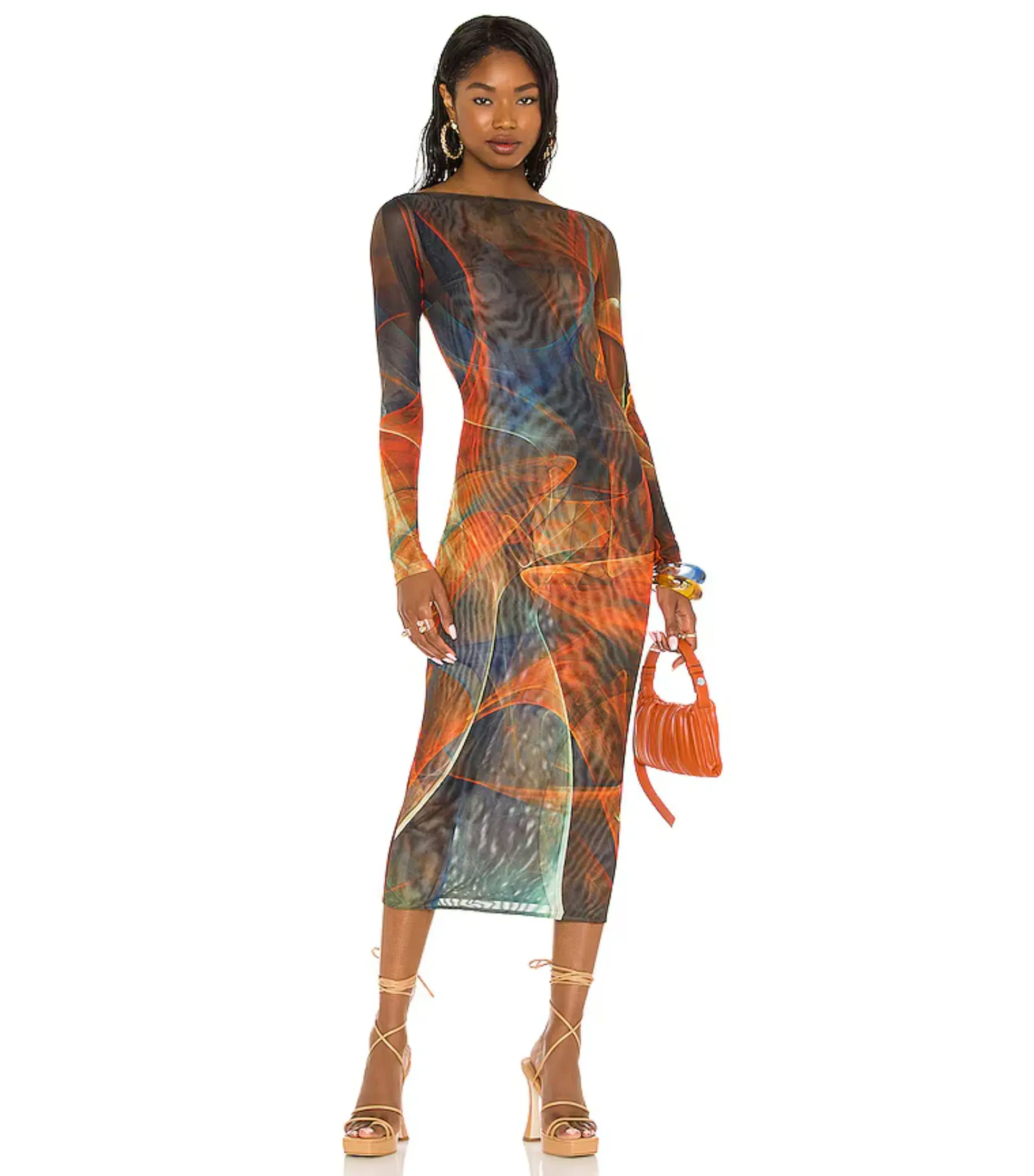 Farai London Mona Midi Dress in Multi Size XS / AU 6 - Image 1