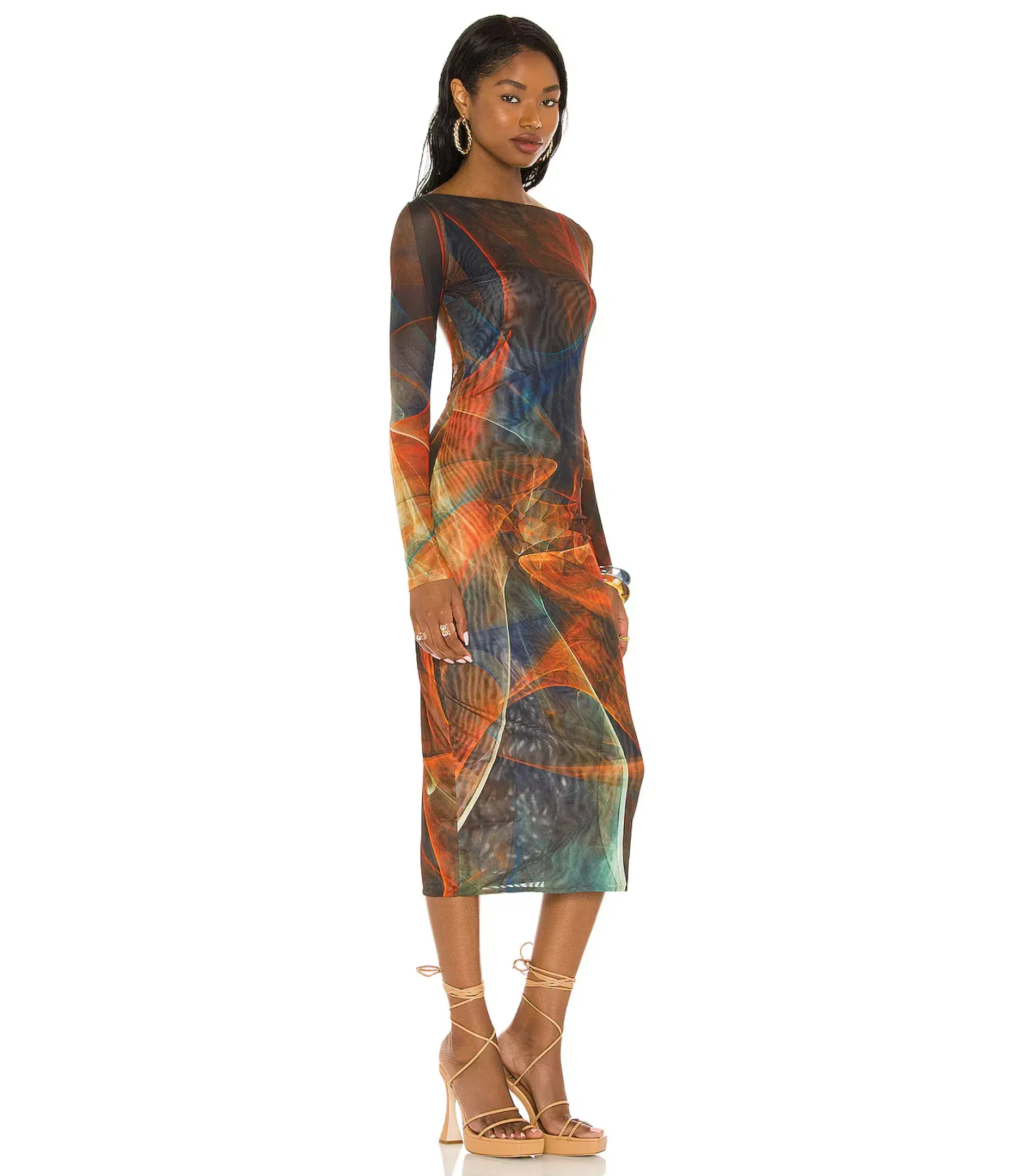 Farai London Mona Midi Dress in Multi Size XS / AU 6 - Image 2