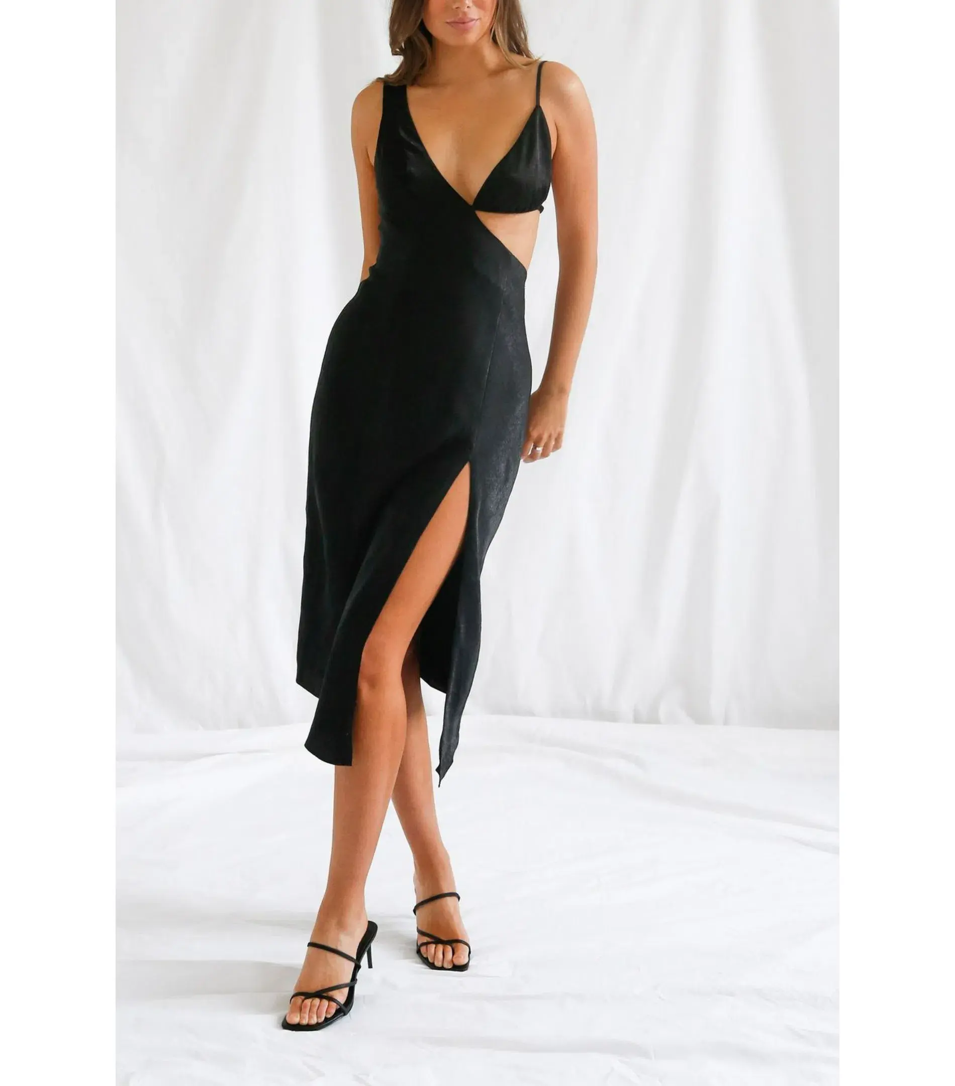 San Sloane Orisis Dress in Black Size AU 8 - Image 2