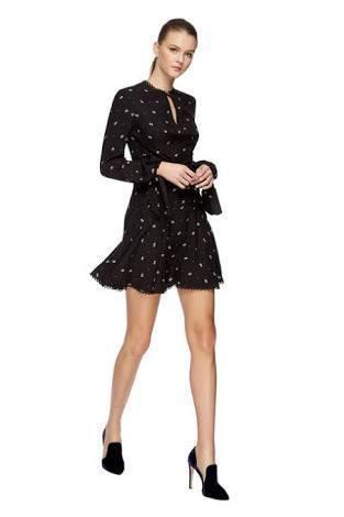 Lover the Label Foulard Mini Dress Black Size 12 - Image 3