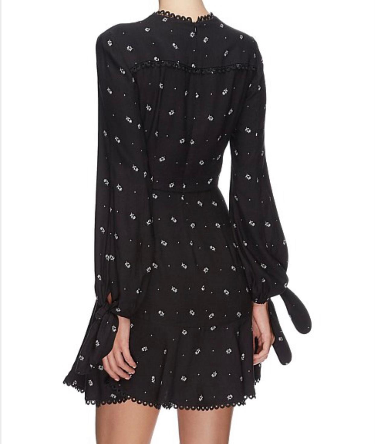 Lover the Label Foulard Mini Dress Black Size 12 - Image 4
