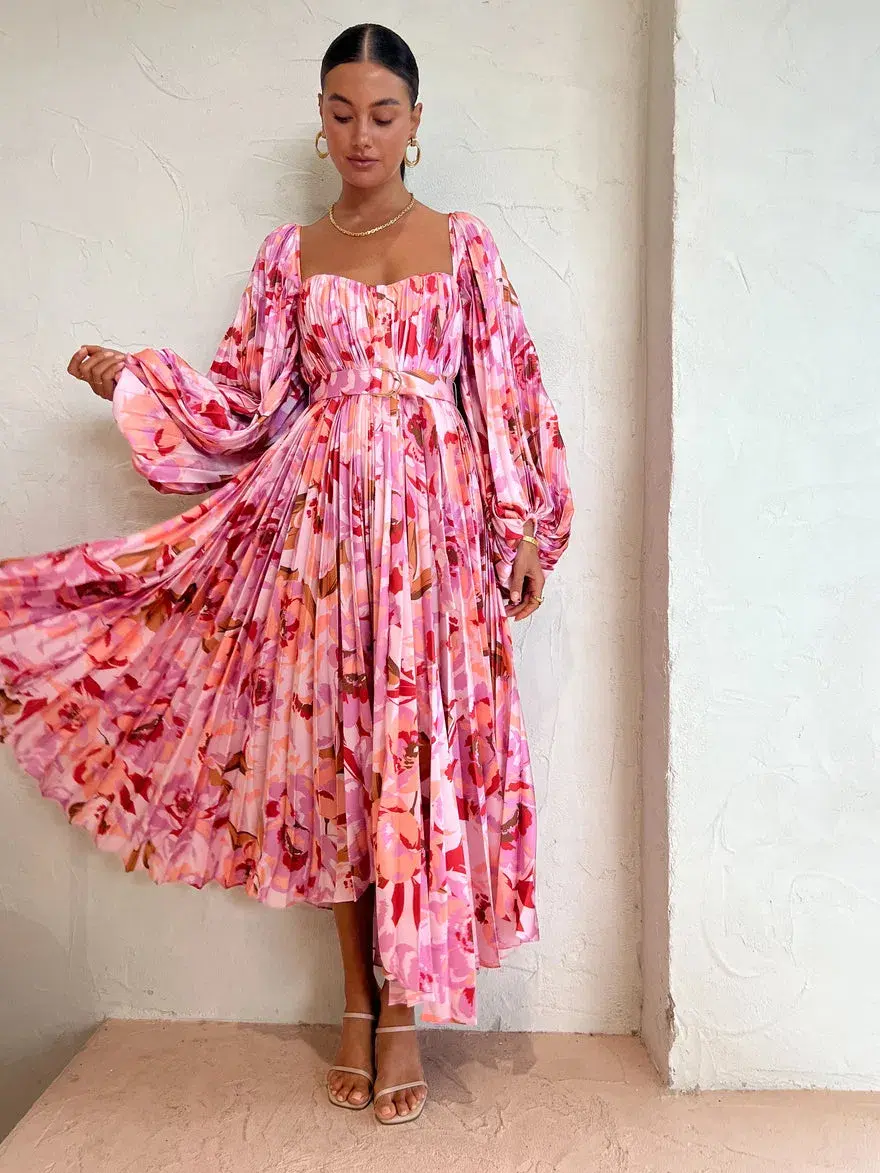Acler Lothair Midi Dress In Peony Harvest Size 6  - Image 1