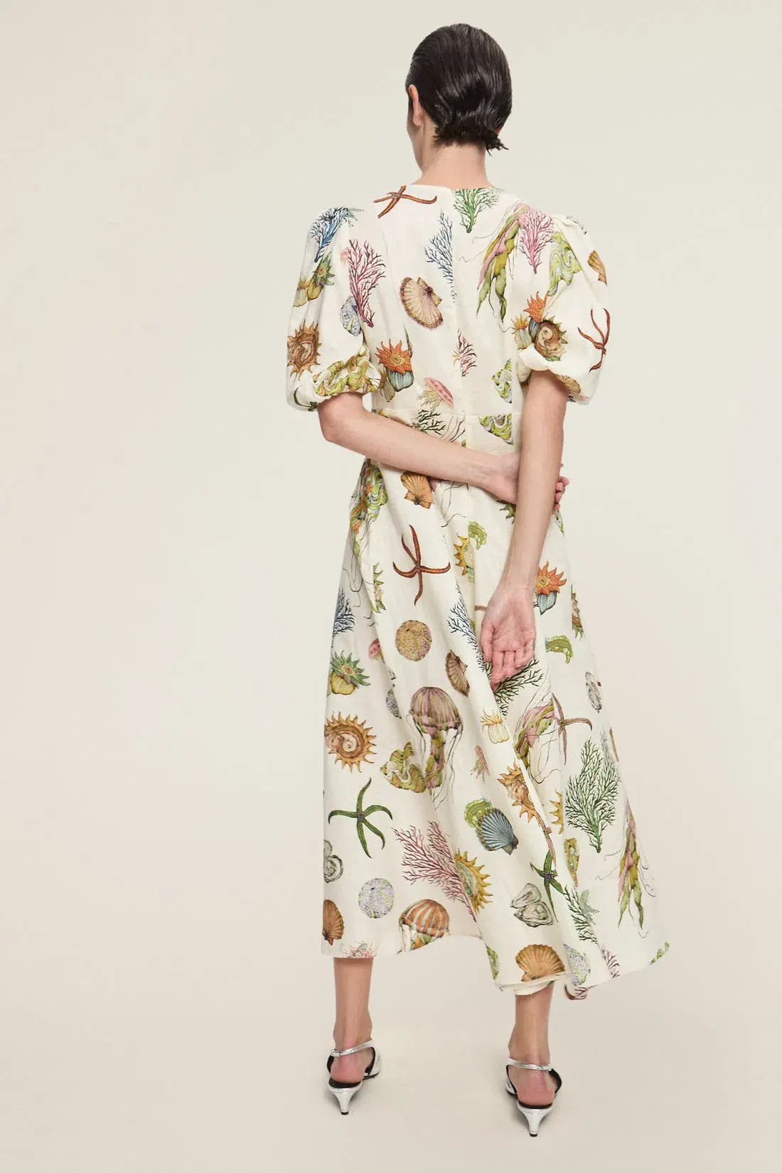 Alemais Sea Midi Dress Cream Size 16  - Image 3