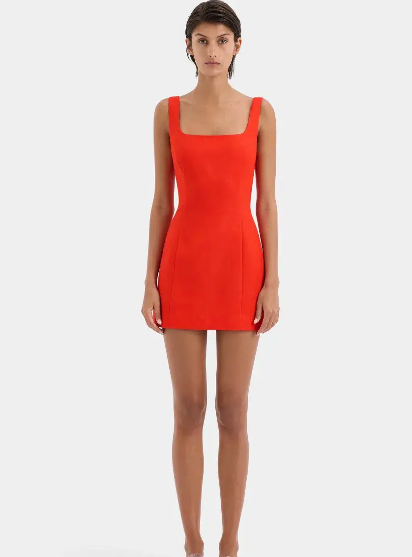 Sir the Label Iris Tie Mini Dress Red Size 6  for rent on The Volte - main image