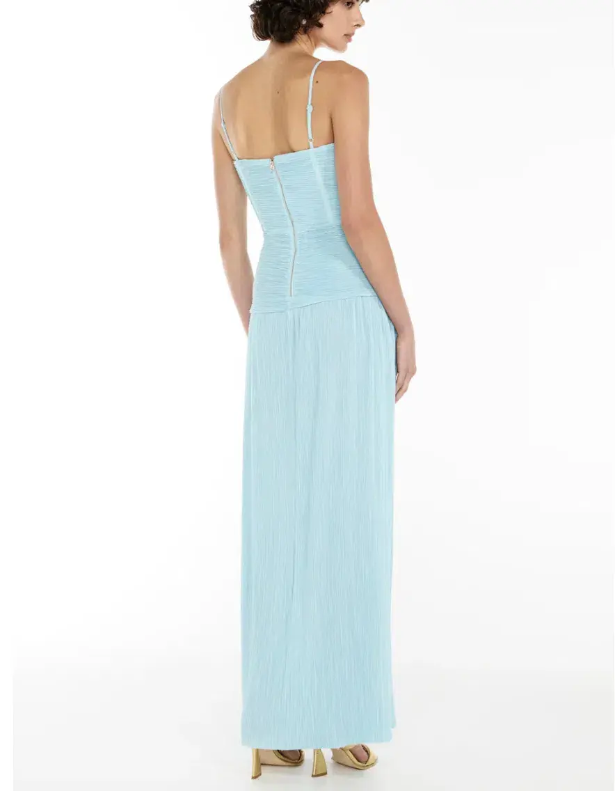 Manning Cartell Double Time Pleat Dress Acqua Spritz Size 8 - Image 7
