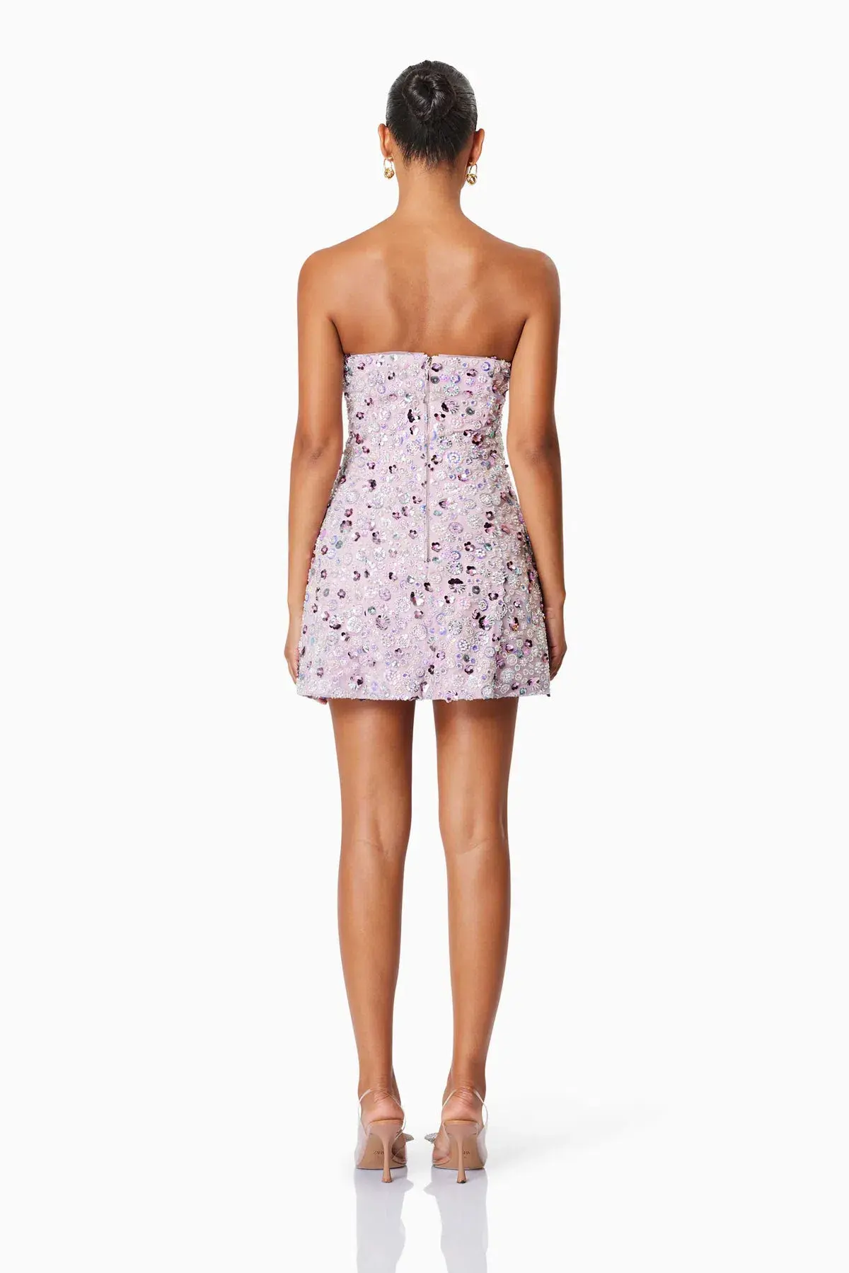 Elliatt Aurora Strapless Party Mini Dress In Purple Size 12 - Image 3