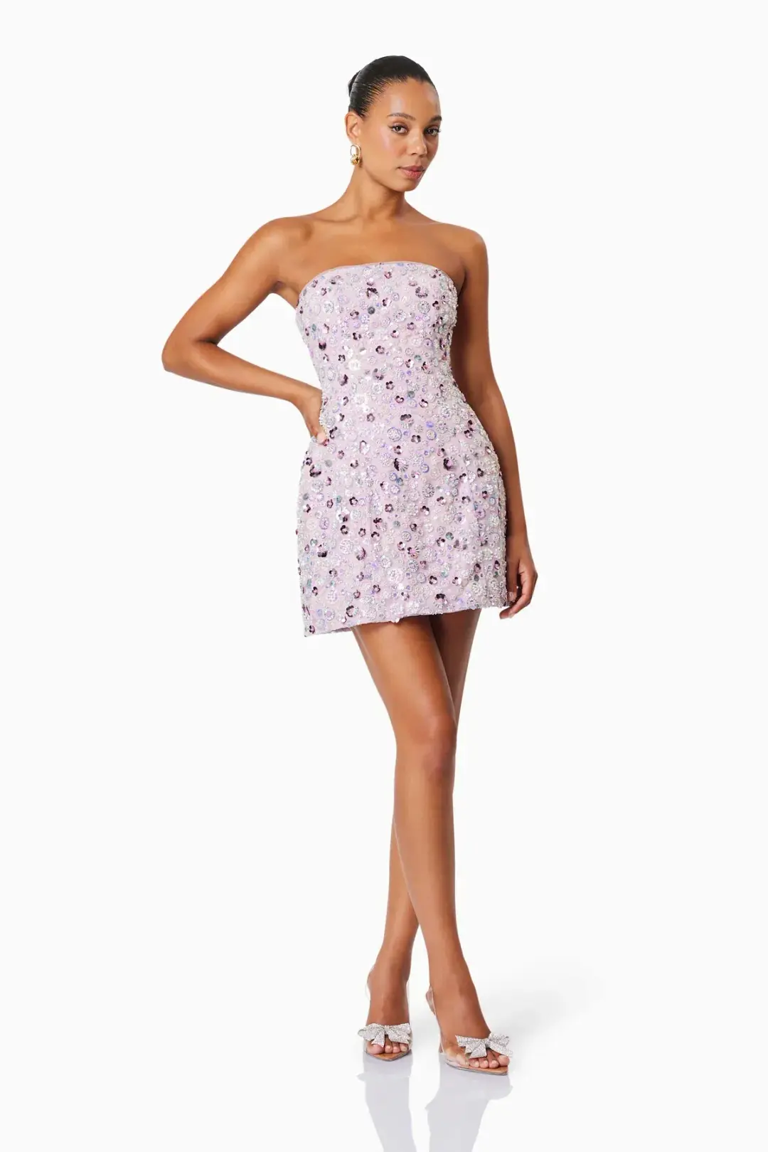 Elliatt Aurora Strapless Party Mini Dress In Purple Size 12 for rent on The Volte - main image