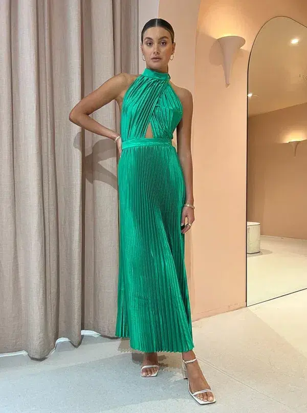L'Idee Renaissance Gown in Bright Green Size AU 10  - Image 2