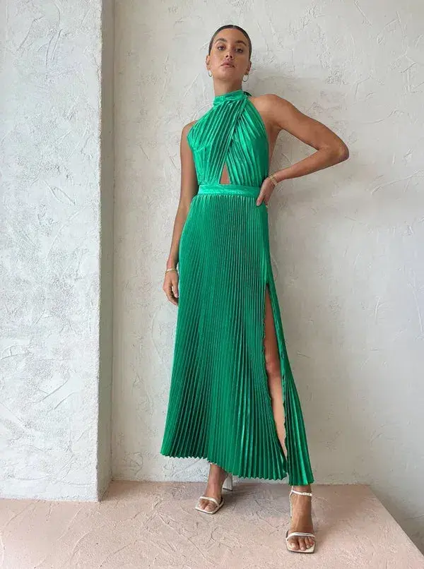 L'Idee Renaissance Gown in Bright Green Size AU 10  - Image 4