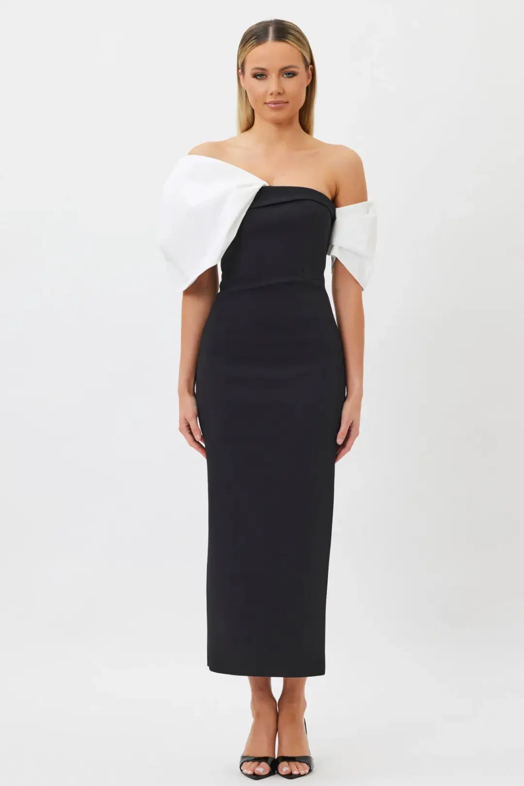 Bianca & Bridgett Sutton Midi Dress Black Size 14 for rent on The Volte - main image