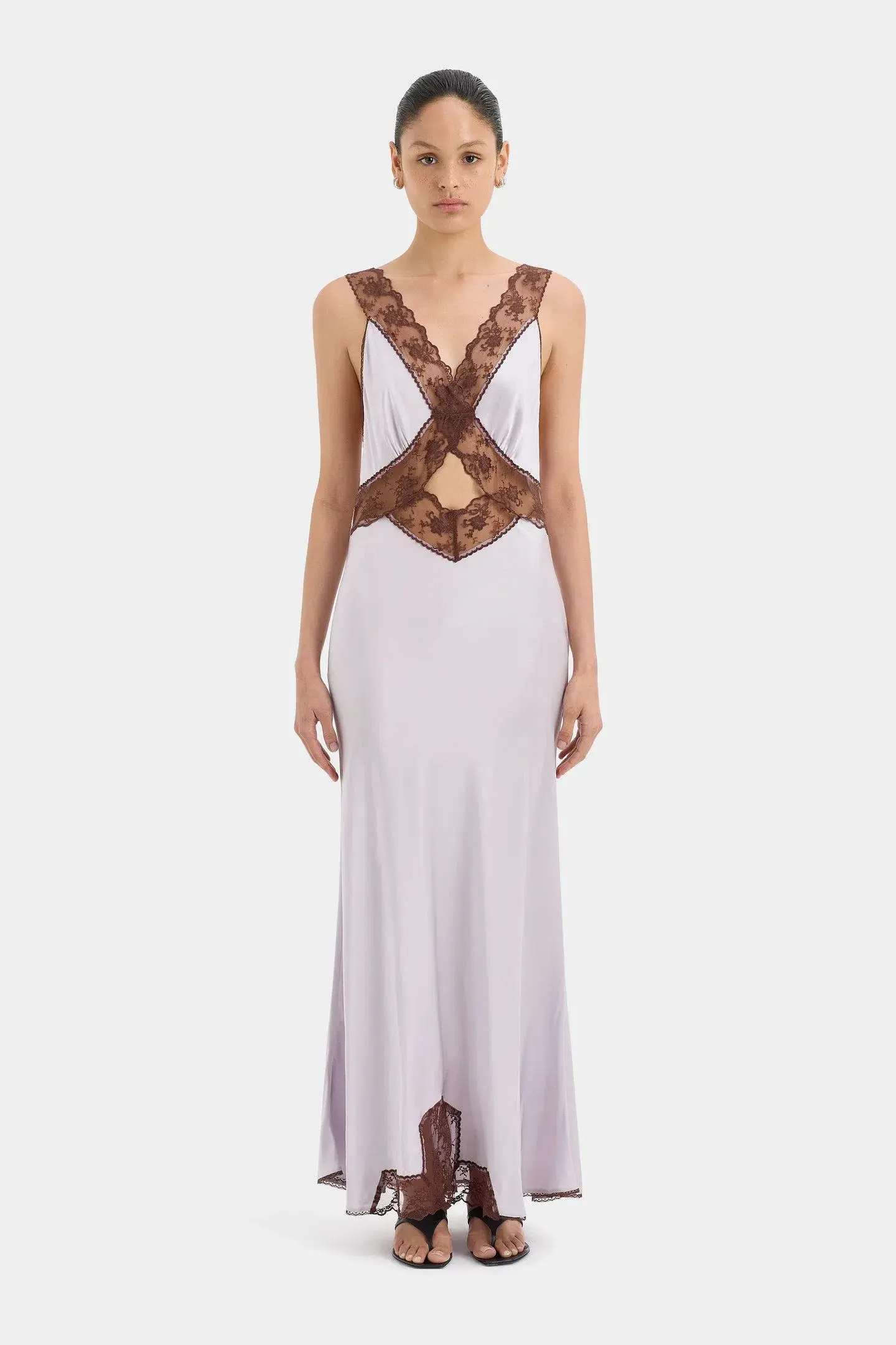 Sir the Label Aries Cut Out Gown Lilac Size 6 - Image 1