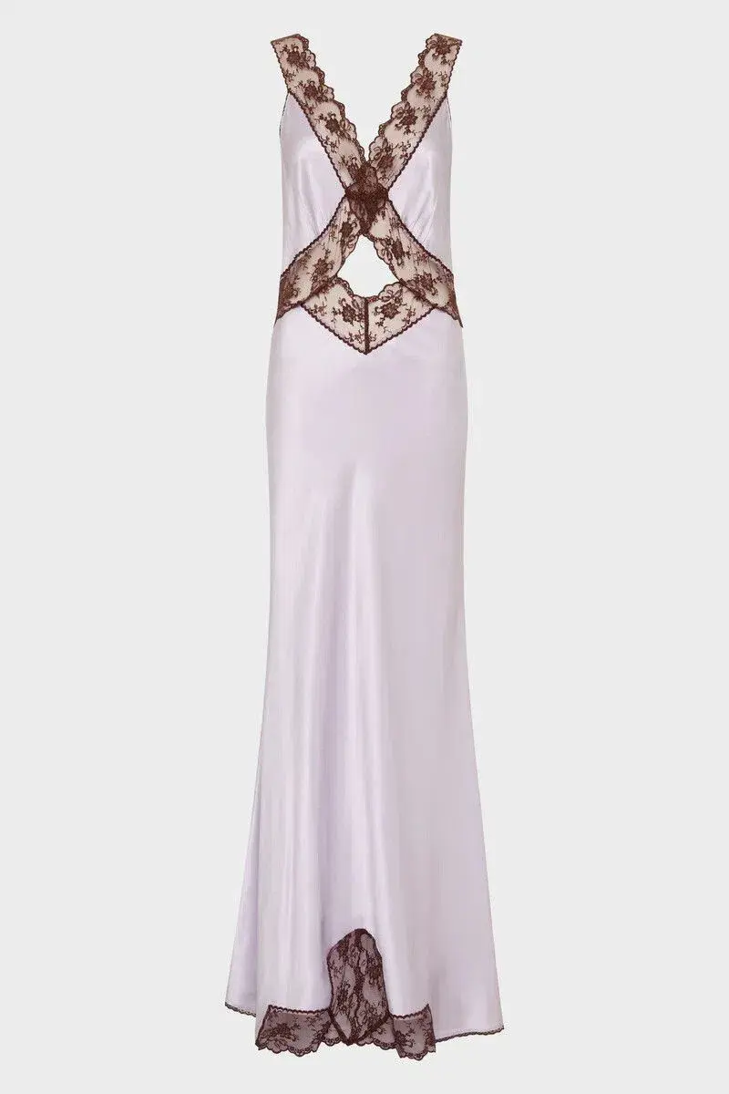 Sir the Label Aries Cut Out Gown Lilac Size 6 - Image 4
