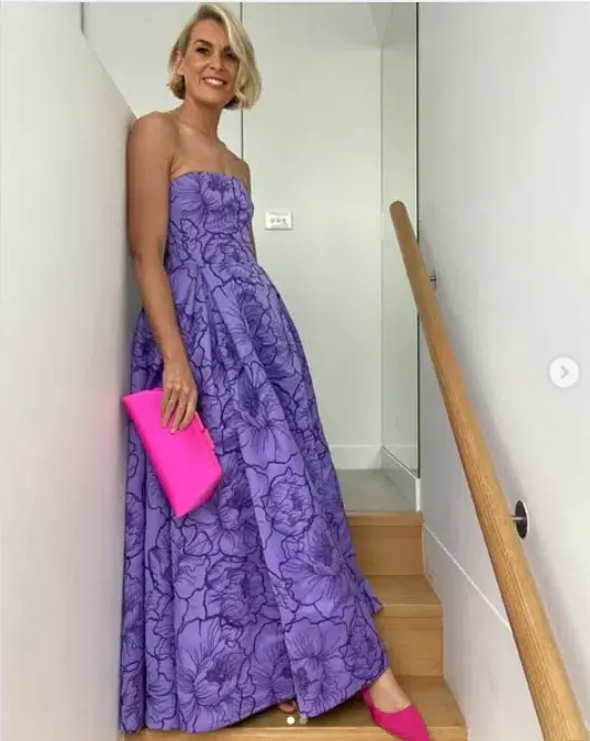 Leo Lin Nora Bustier Maxi Dress in Lavender Size AU 16 - Image 5