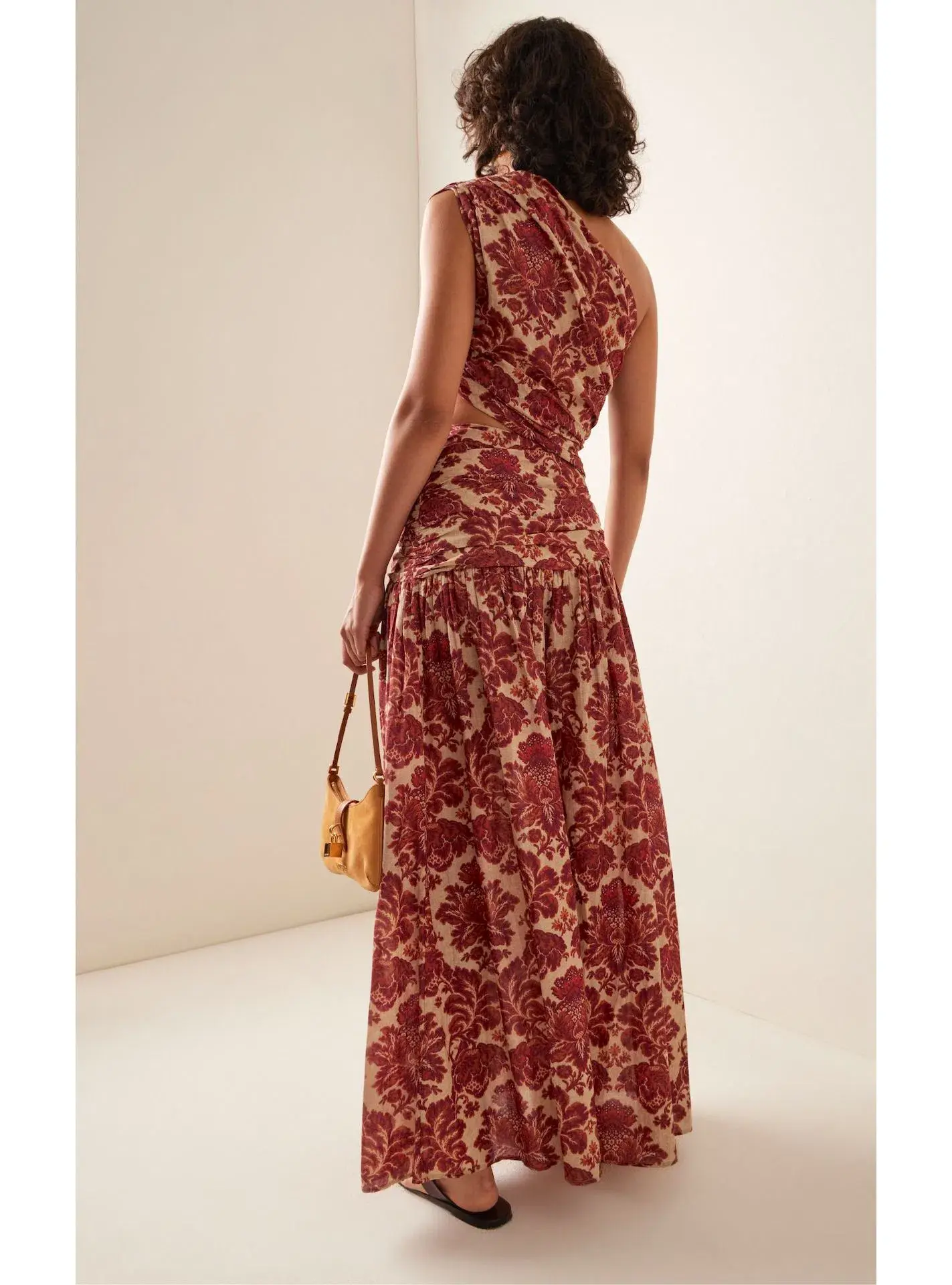 Posse The Label Joslin One Shoulder Dress Crimson Multi Size XS / AU 6 - Image 3