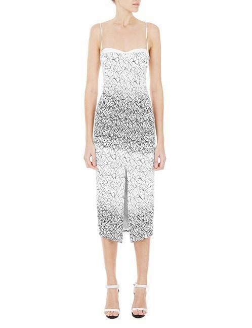 Manning Cartell Pins & Needles Sheath Midi Dress in Black/White Size 10 - Image 1