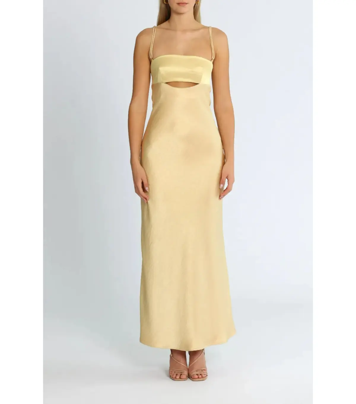 Bec & Bridge Carrie Maxi Dress Yellow Champagne Size AU 6 - Image 1